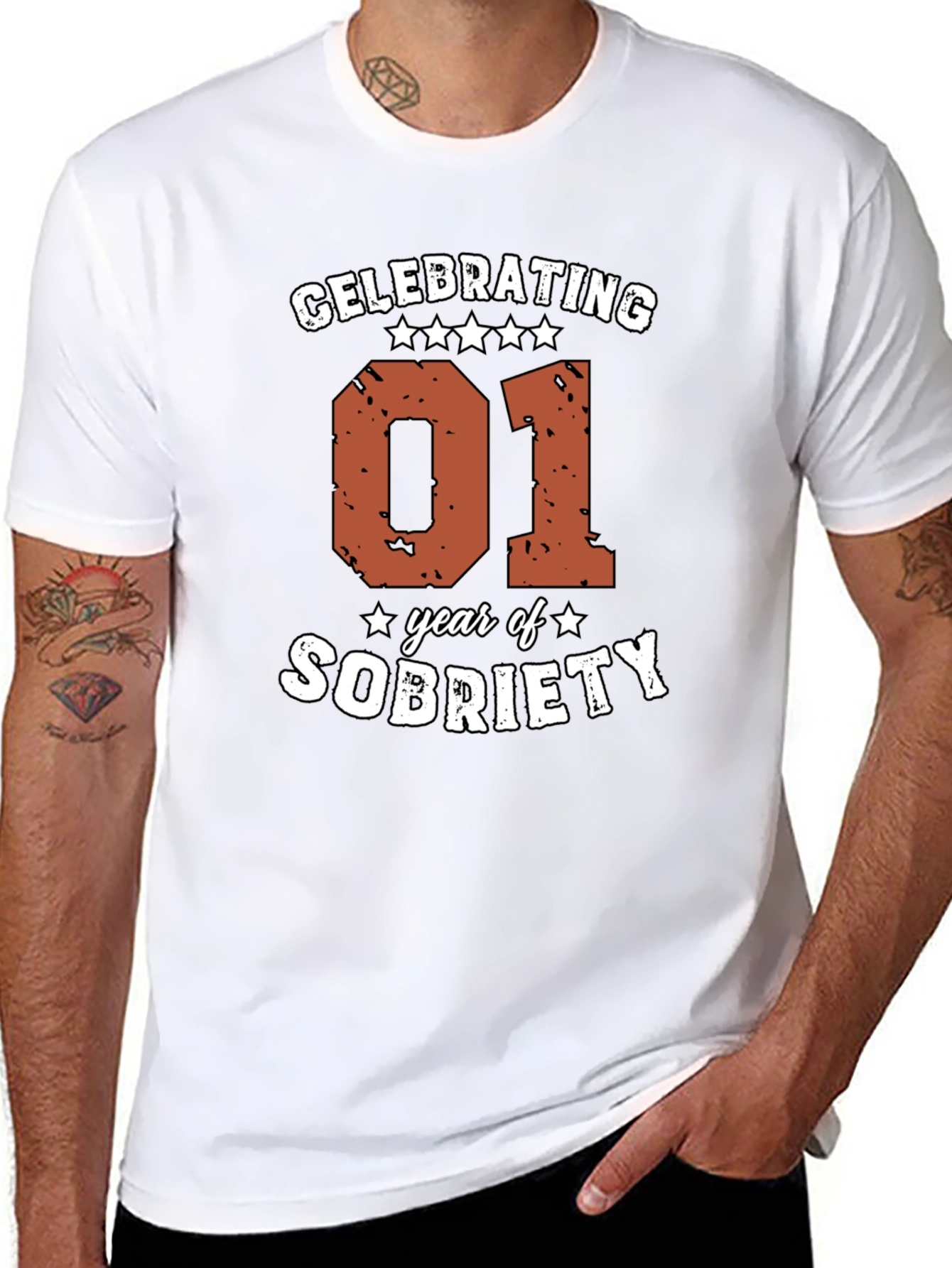 Celebrating 01 Year of Sobriety Graphic Tee