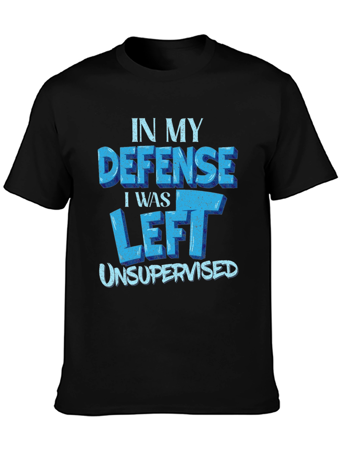 Funny In My Defense Black T-Shirt