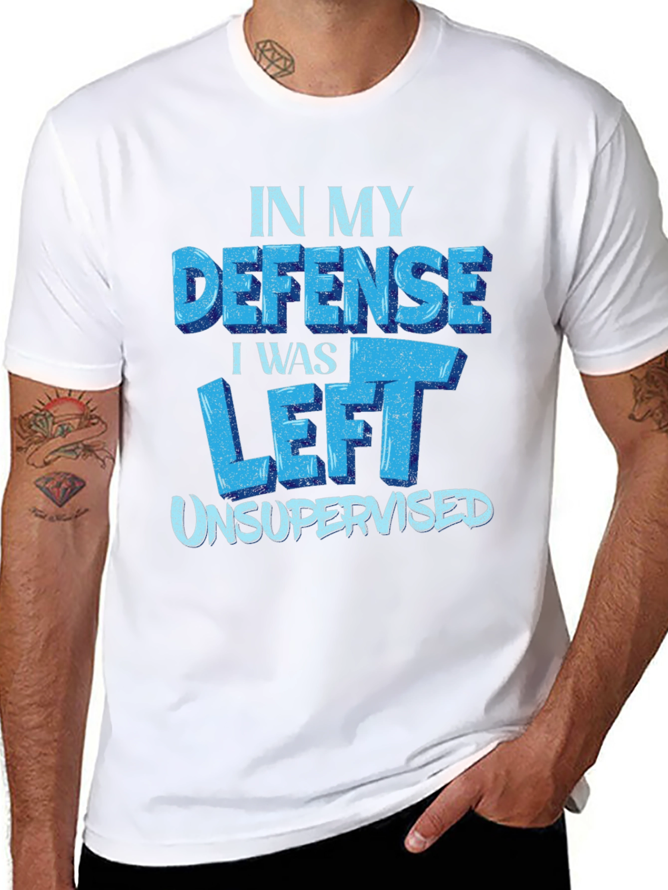 Funny In My Defense Black T-Shirt