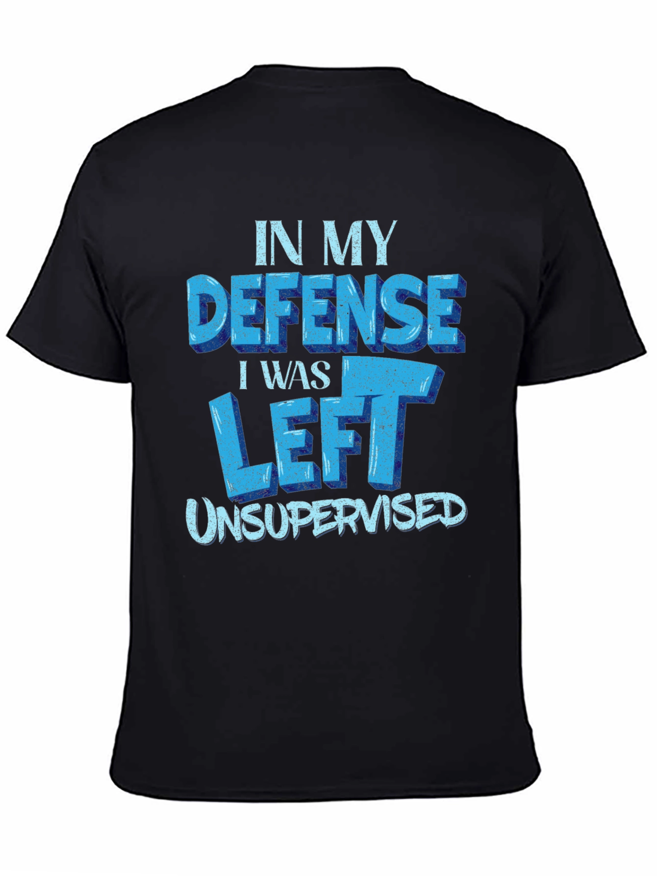 Funny In My Defense Black T-Shirt