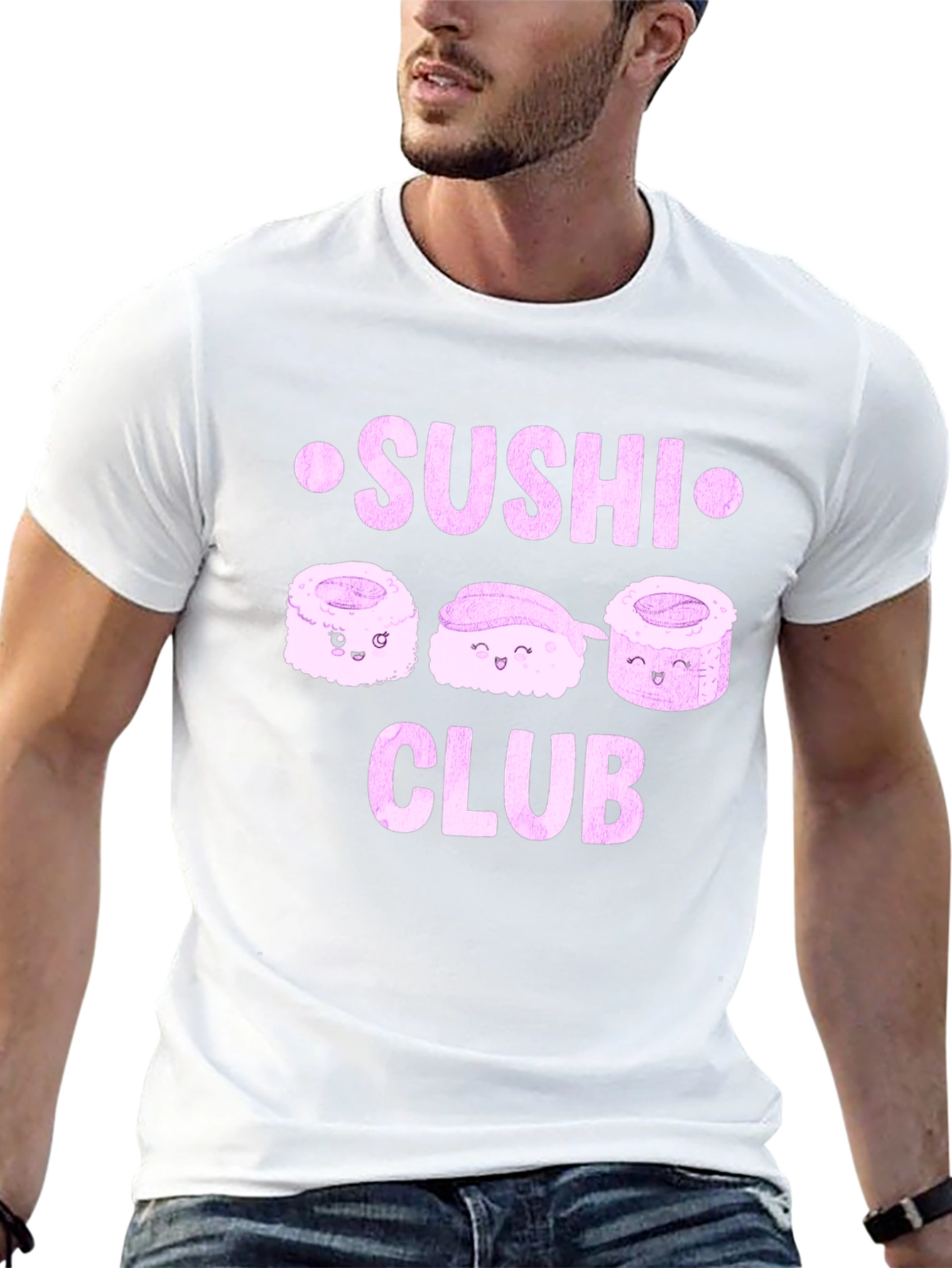 Sushi Club Graphic Tee - Cute Sushi Kawaii T-Shirt