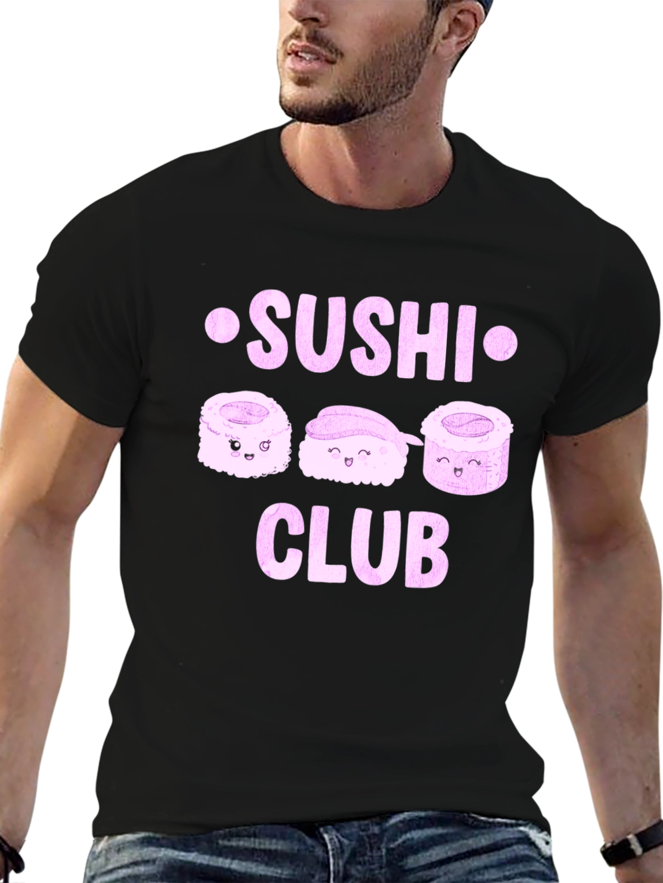 Sushi Club Graphic Tee - Cute Sushi Kawaii T-Shirt