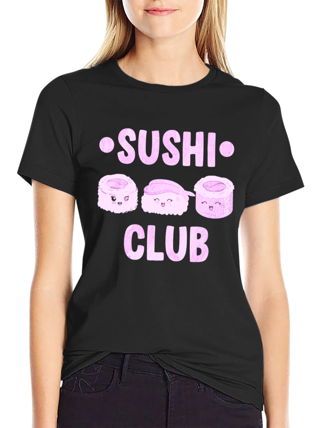Sushi Club Graphic Tee - Cute Sushi Kawaii T-Shirt