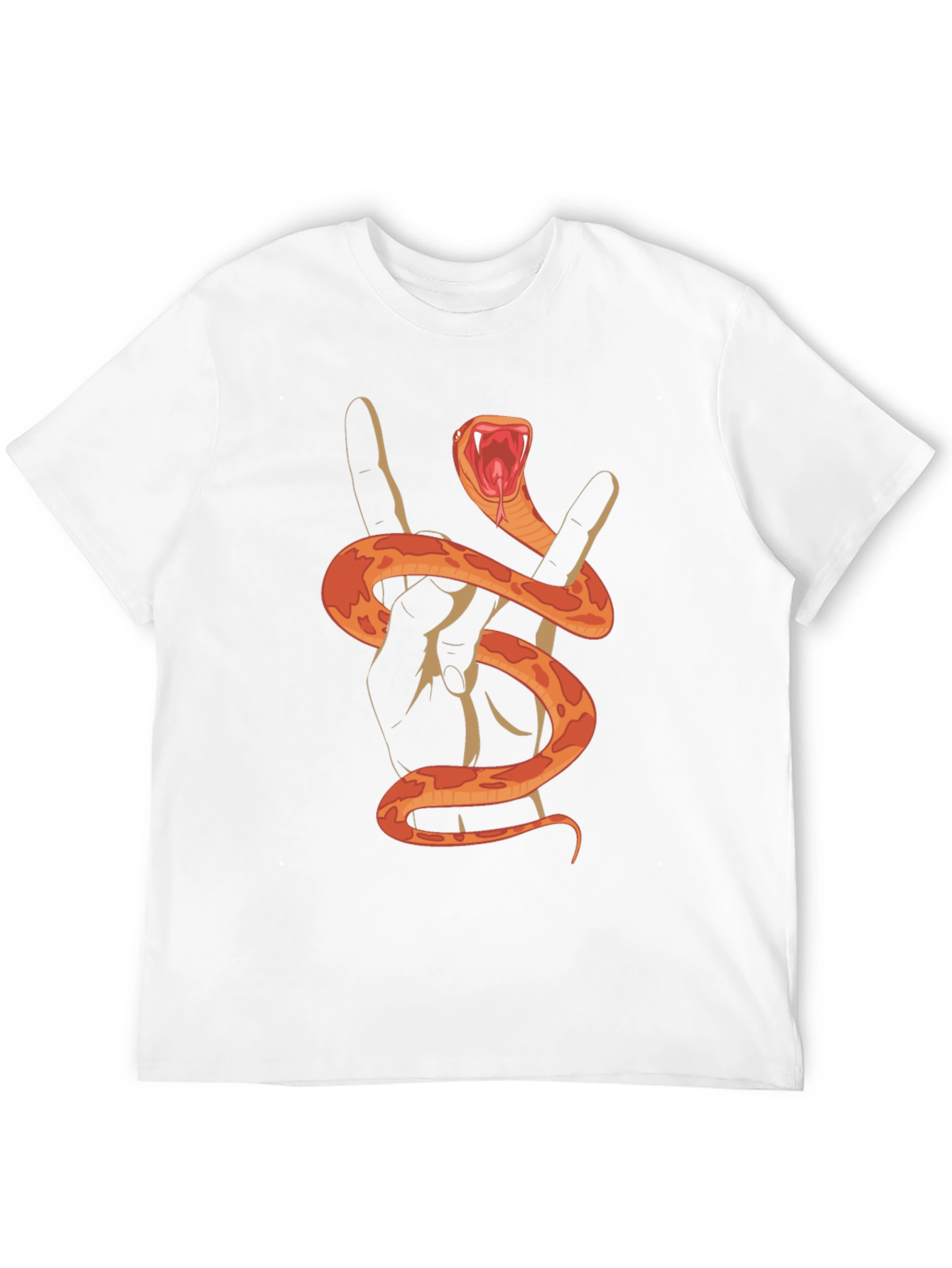 Rock On Snake Graphic Tee - Black