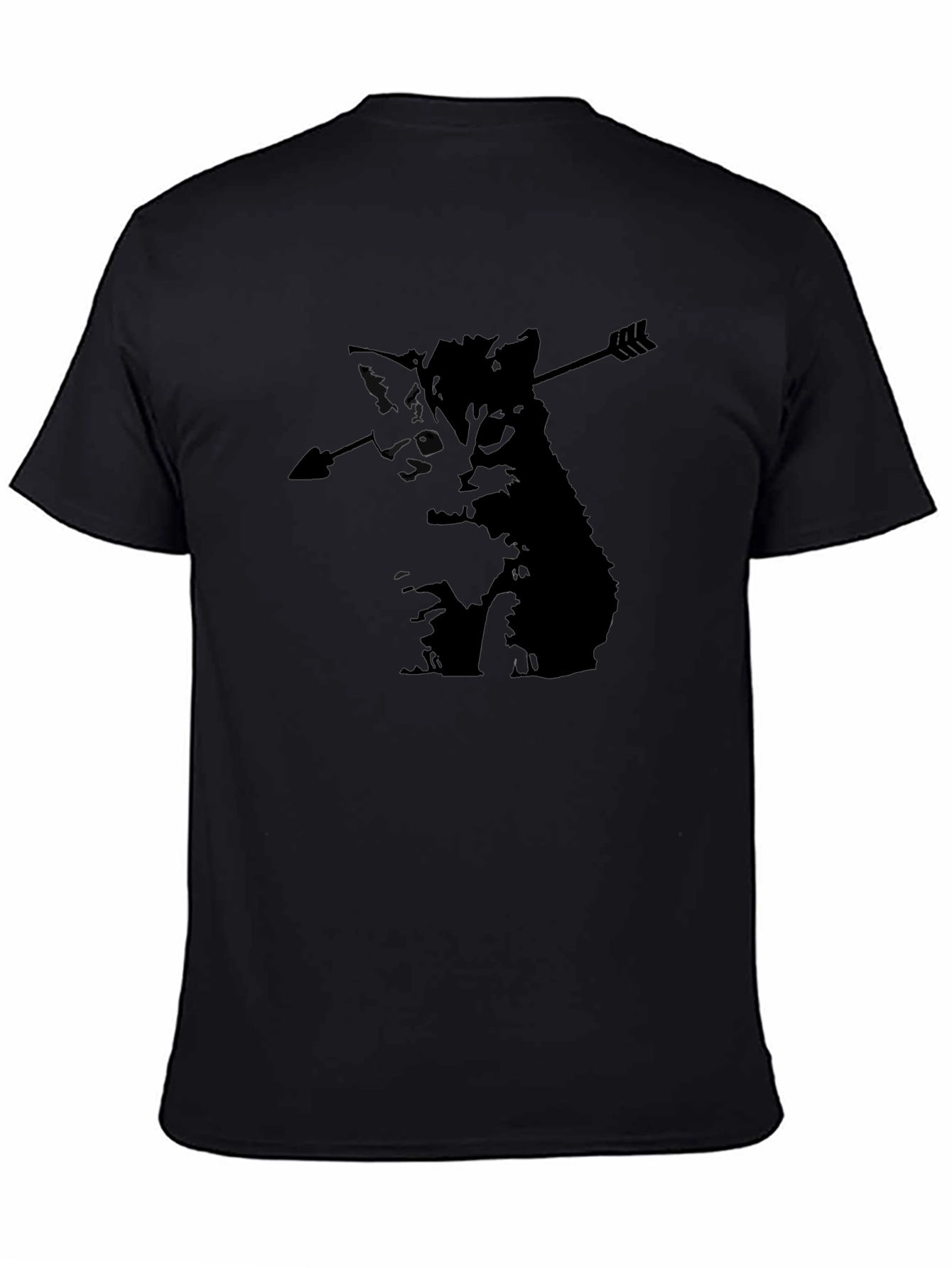 Arrow Cat Black T-Shirt