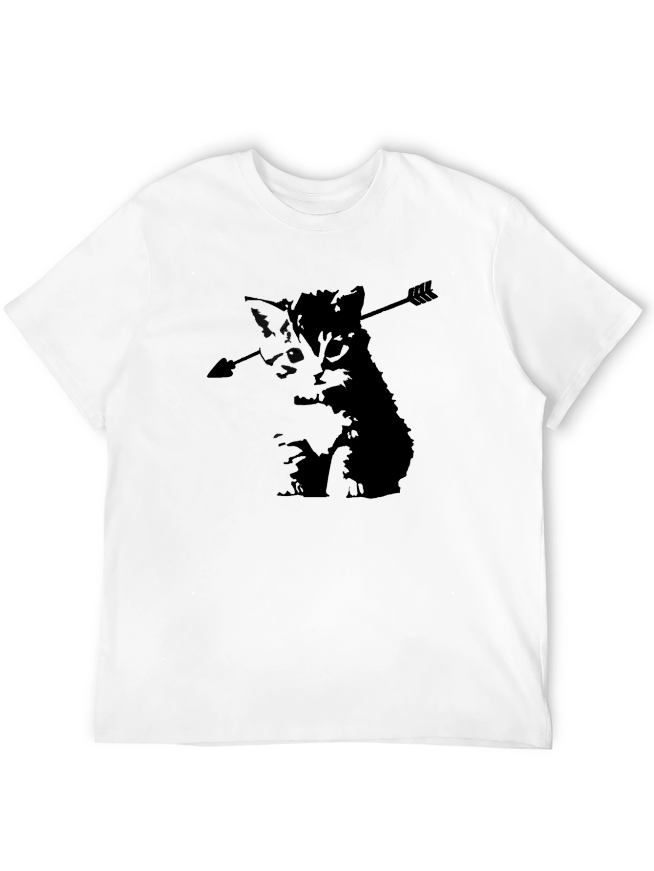 Arrow Cat Black T-Shirt