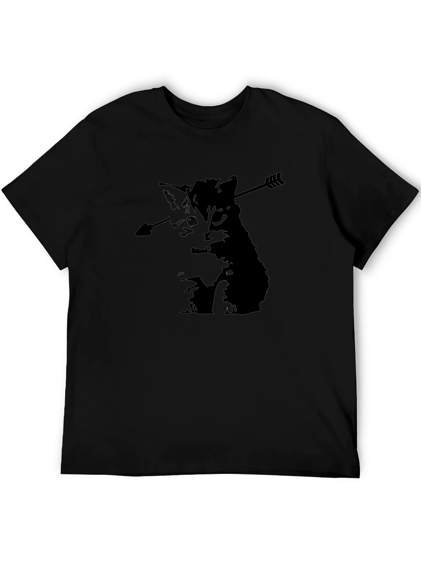 Arrow Cat Black T-Shirt