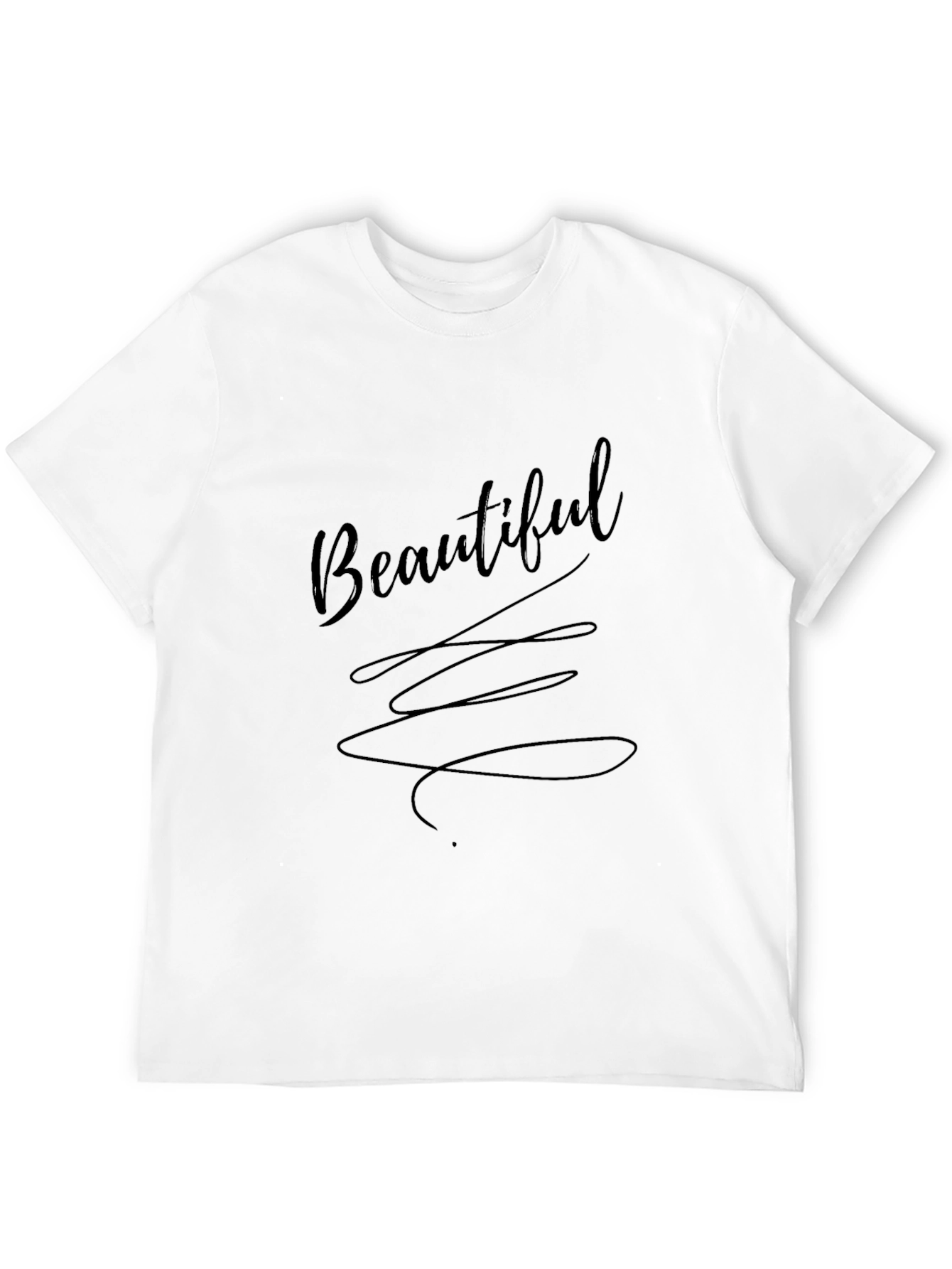Beautiful Script Black T-Shirt