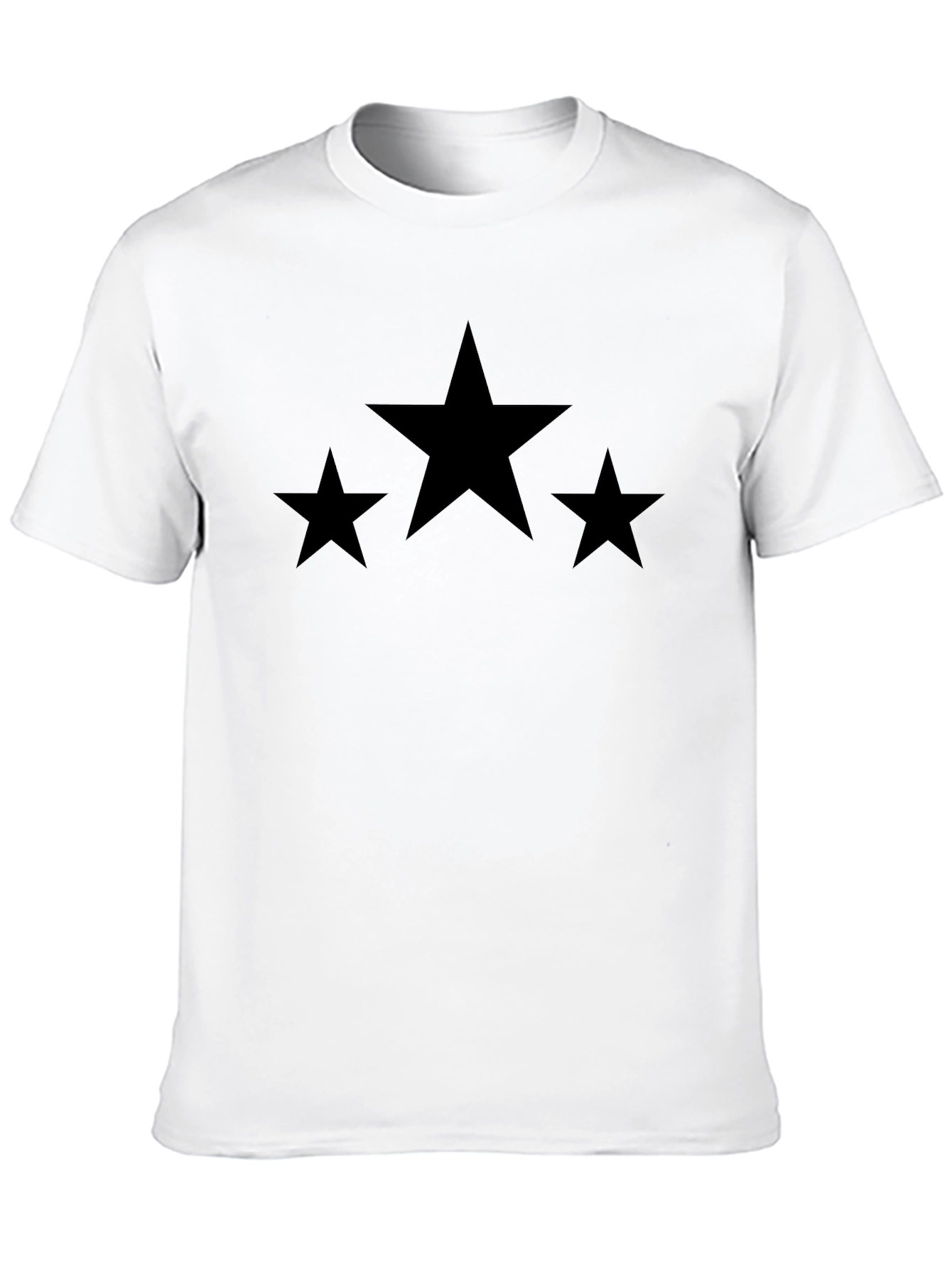 Stylish Black T-Shirt with Star Design