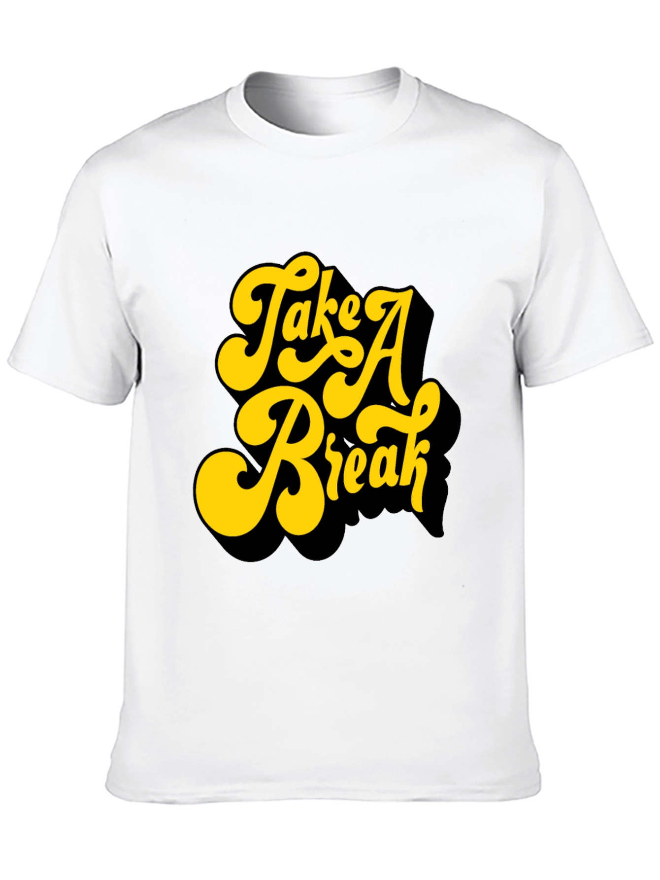 Retro Take A Break Graphic Black T-Shirt