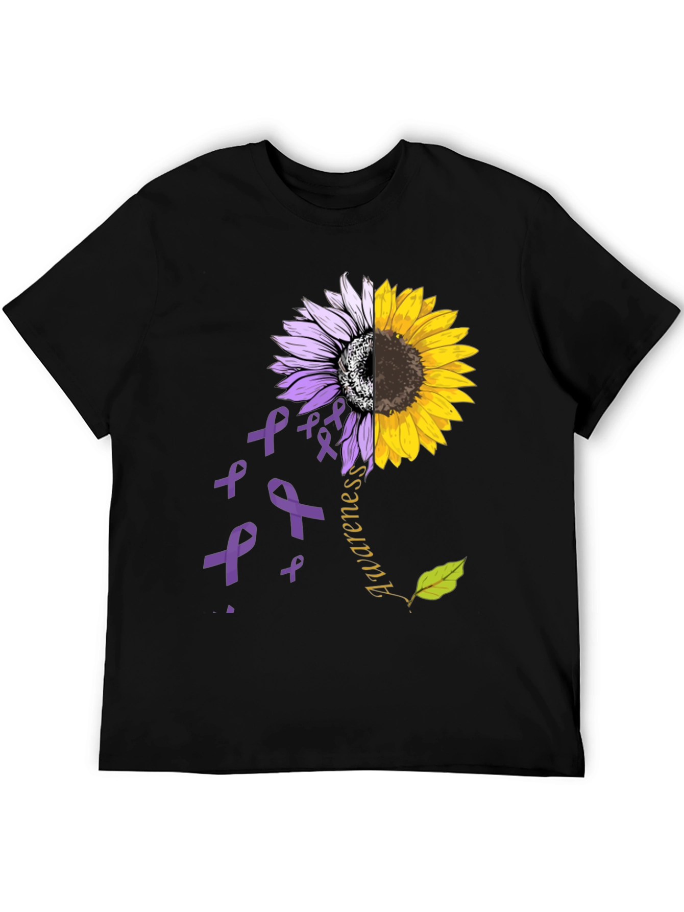 Awareness Sunflower Ribbon Graphic Tee