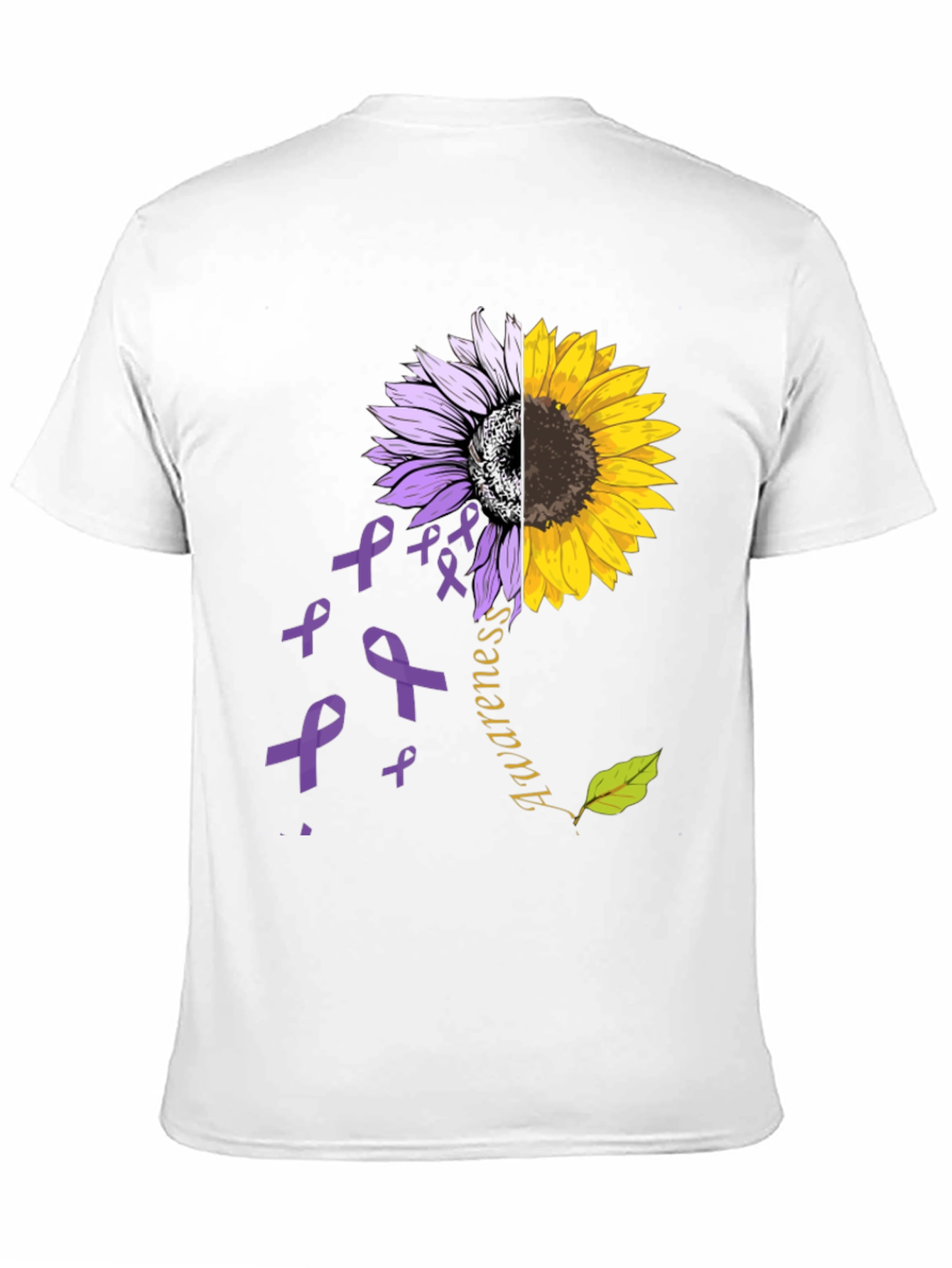 Awareness Sunflower Ribbon Graphic Tee