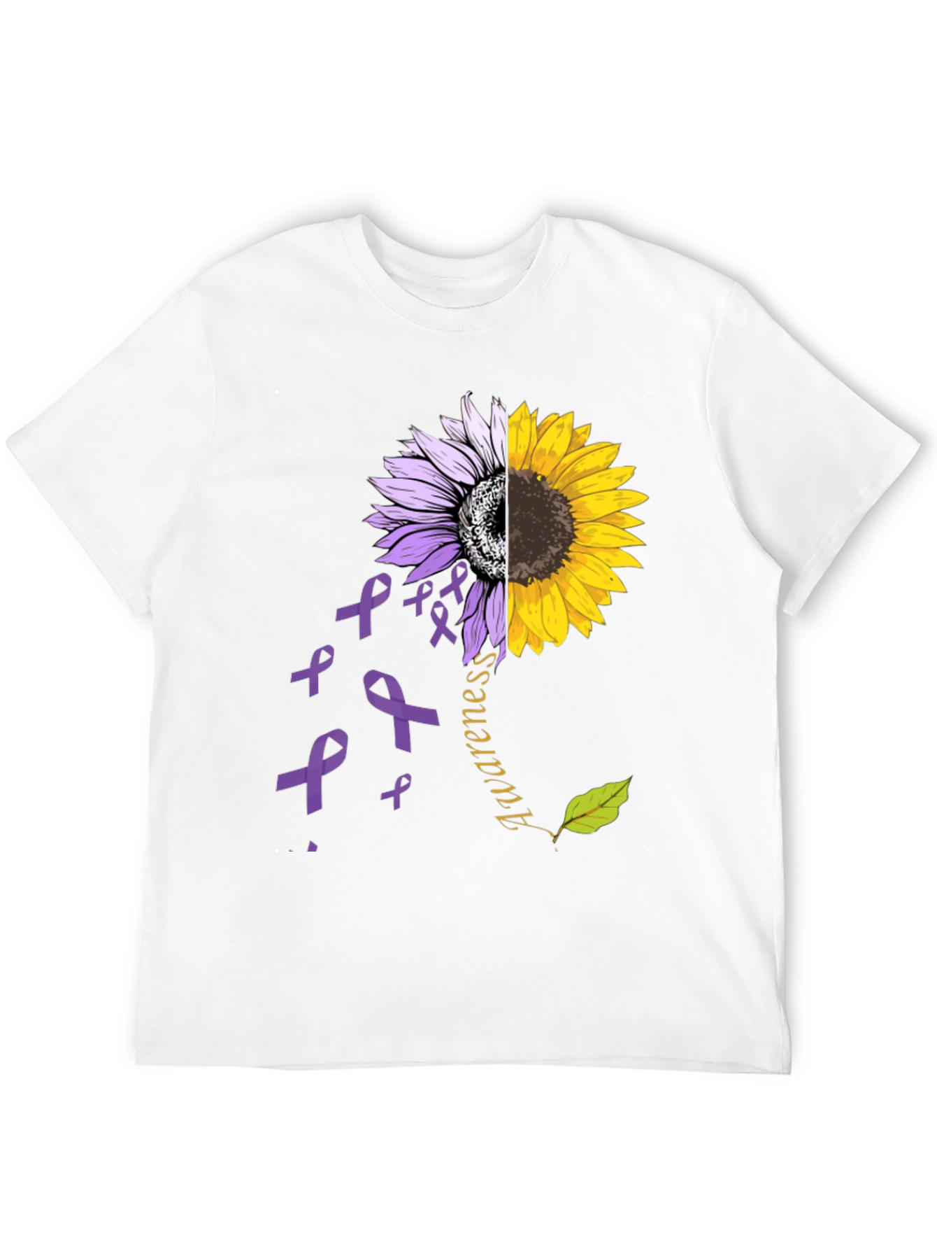 Awareness Sunflower Ribbon Graphic Tee