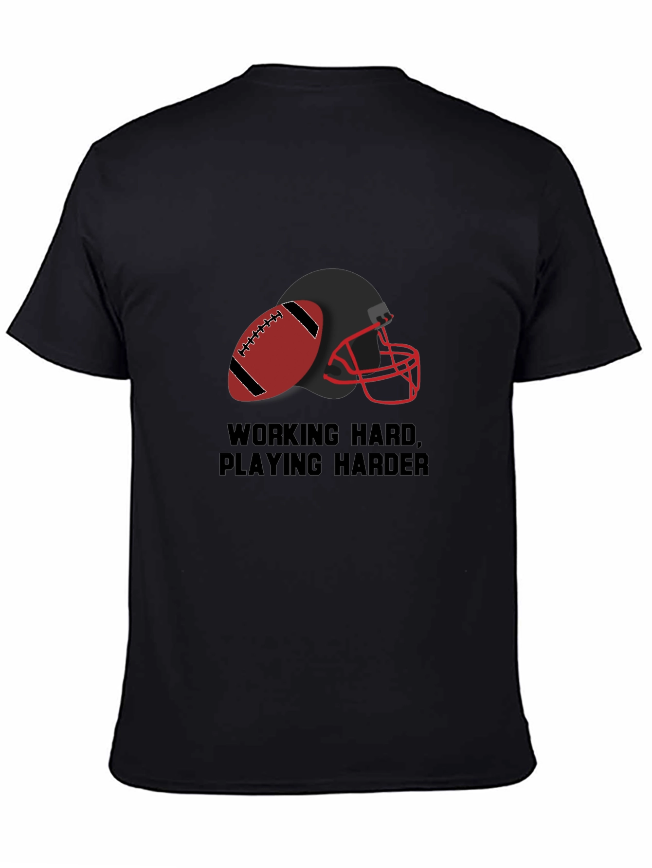 Work Hard Play Harder Football Graphic Tee