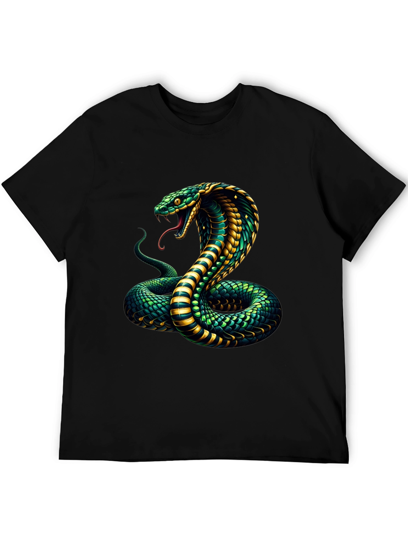 Cobra Graphic Print Mens Black T-Shirt