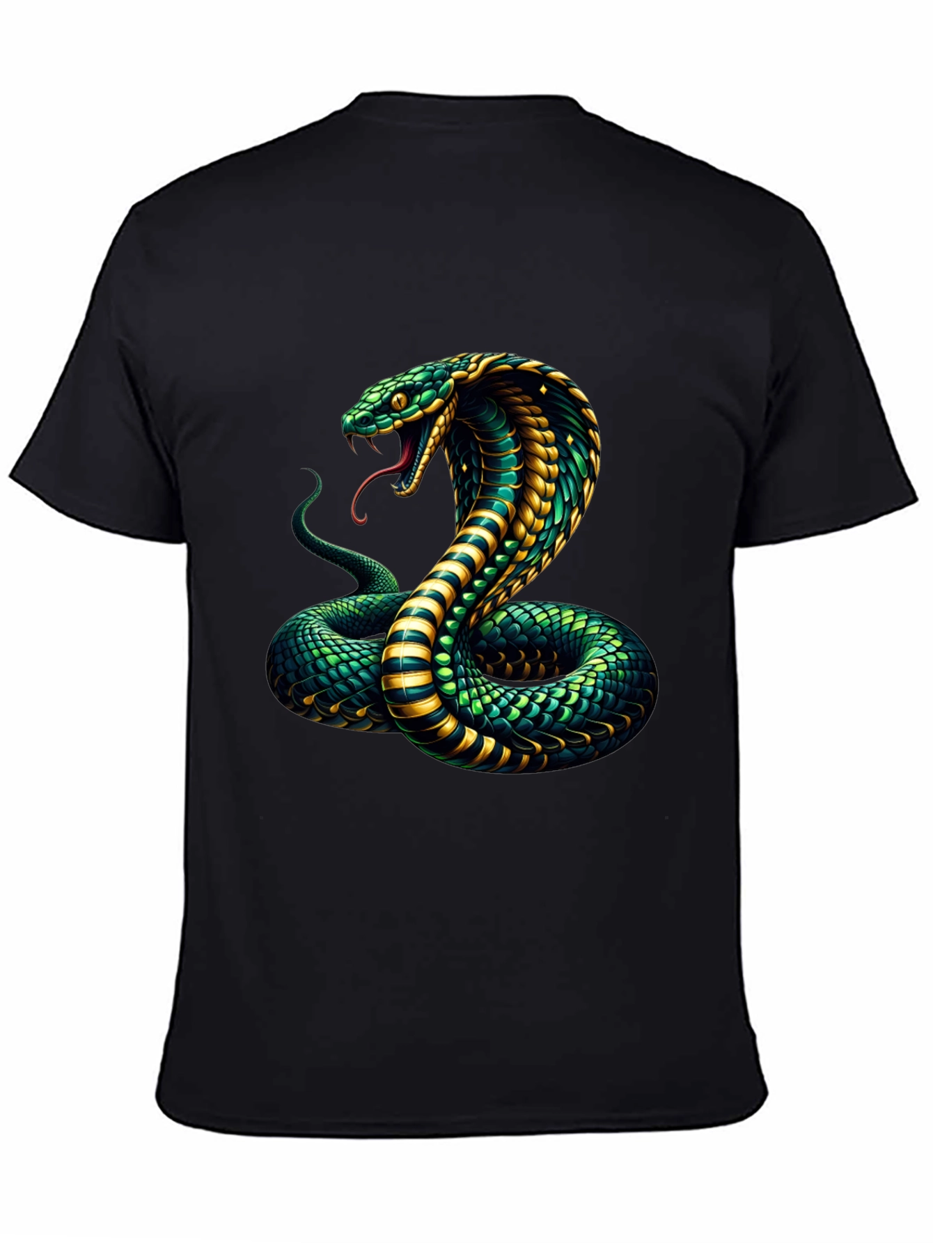 Cobra Graphic Print Mens Black T-Shirt