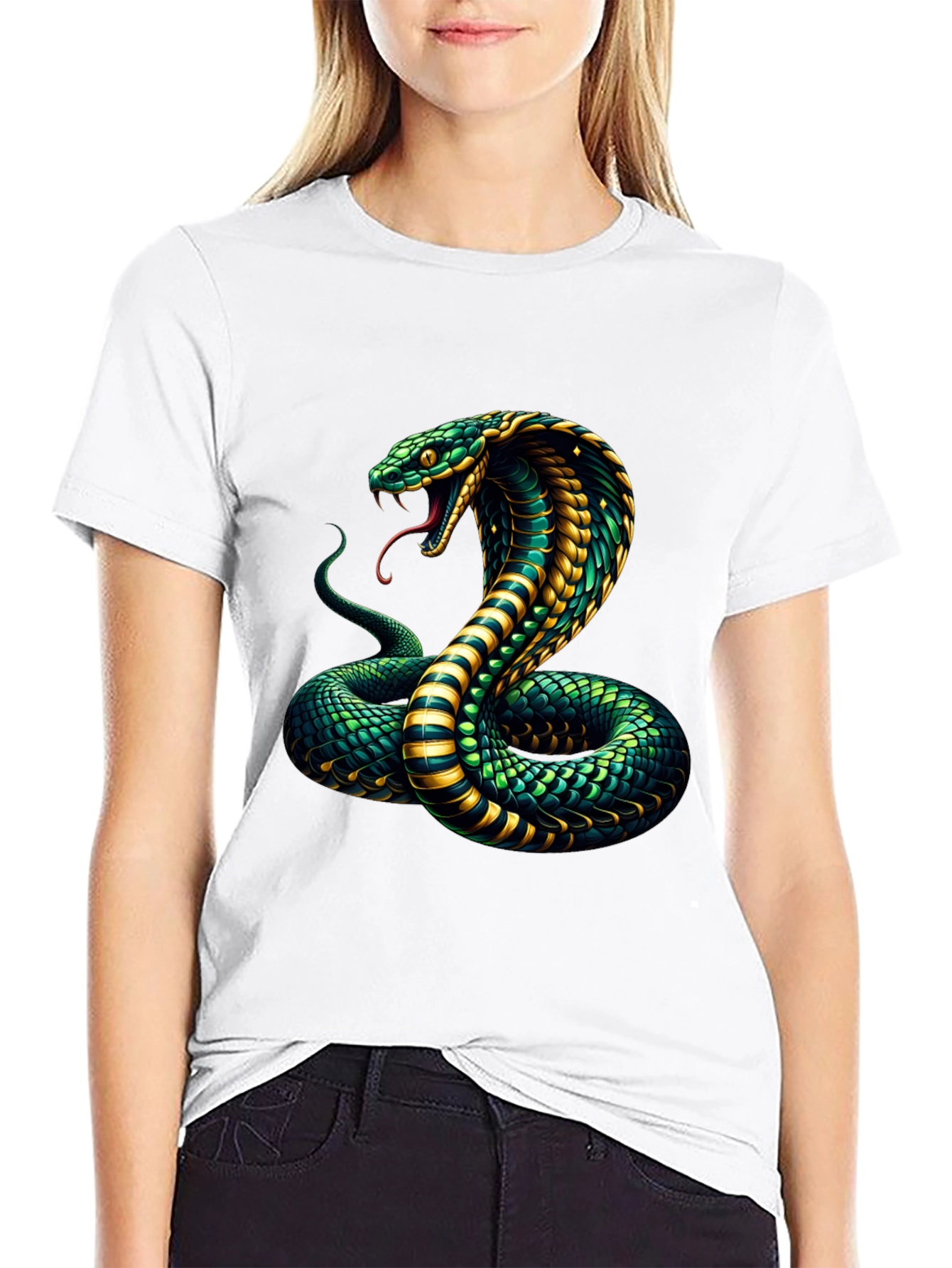 Cobra Graphic Print Mens Black T-Shirt
