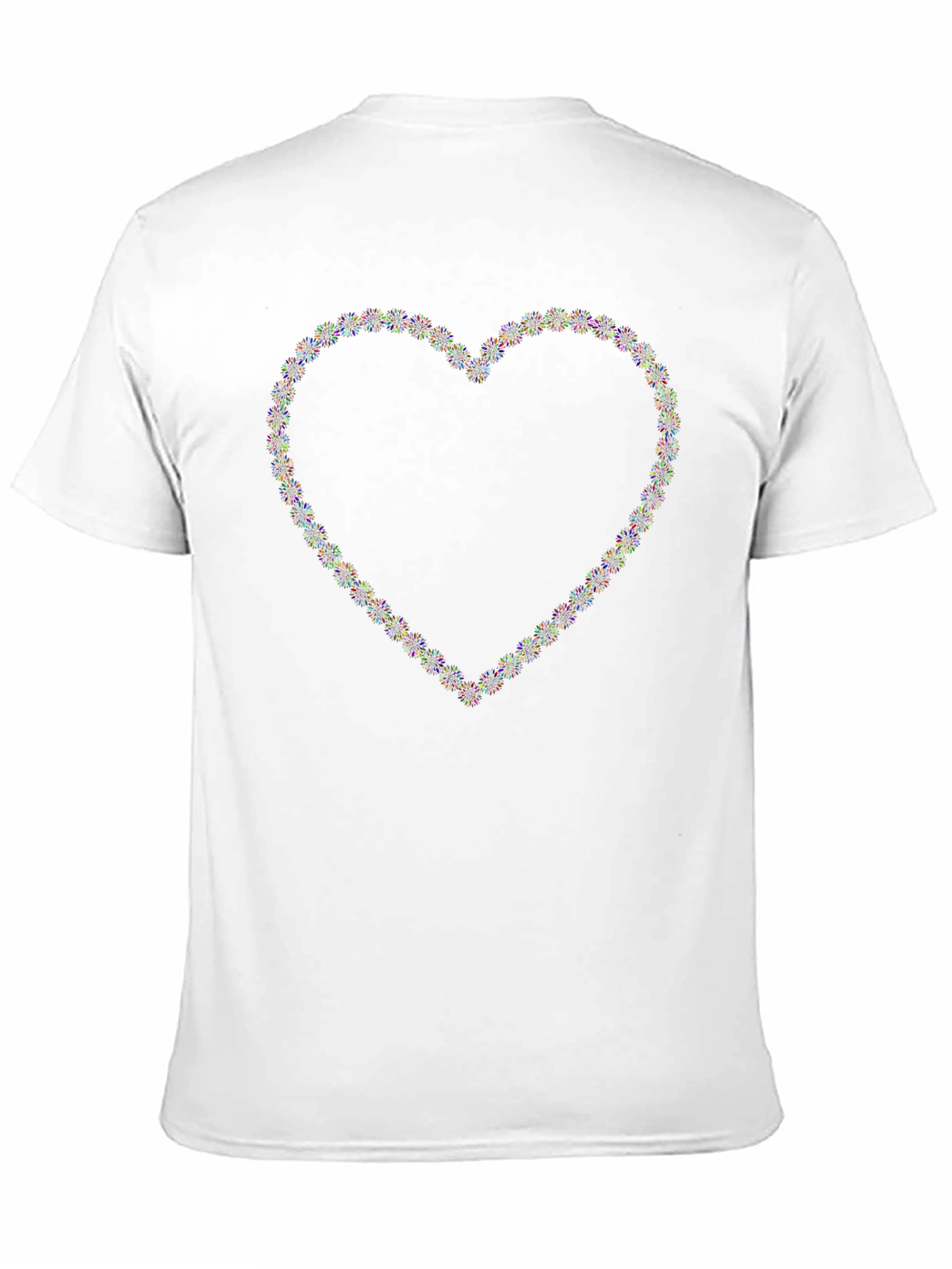 Heart Fireworks Graphic Tee - Black Crew Neck