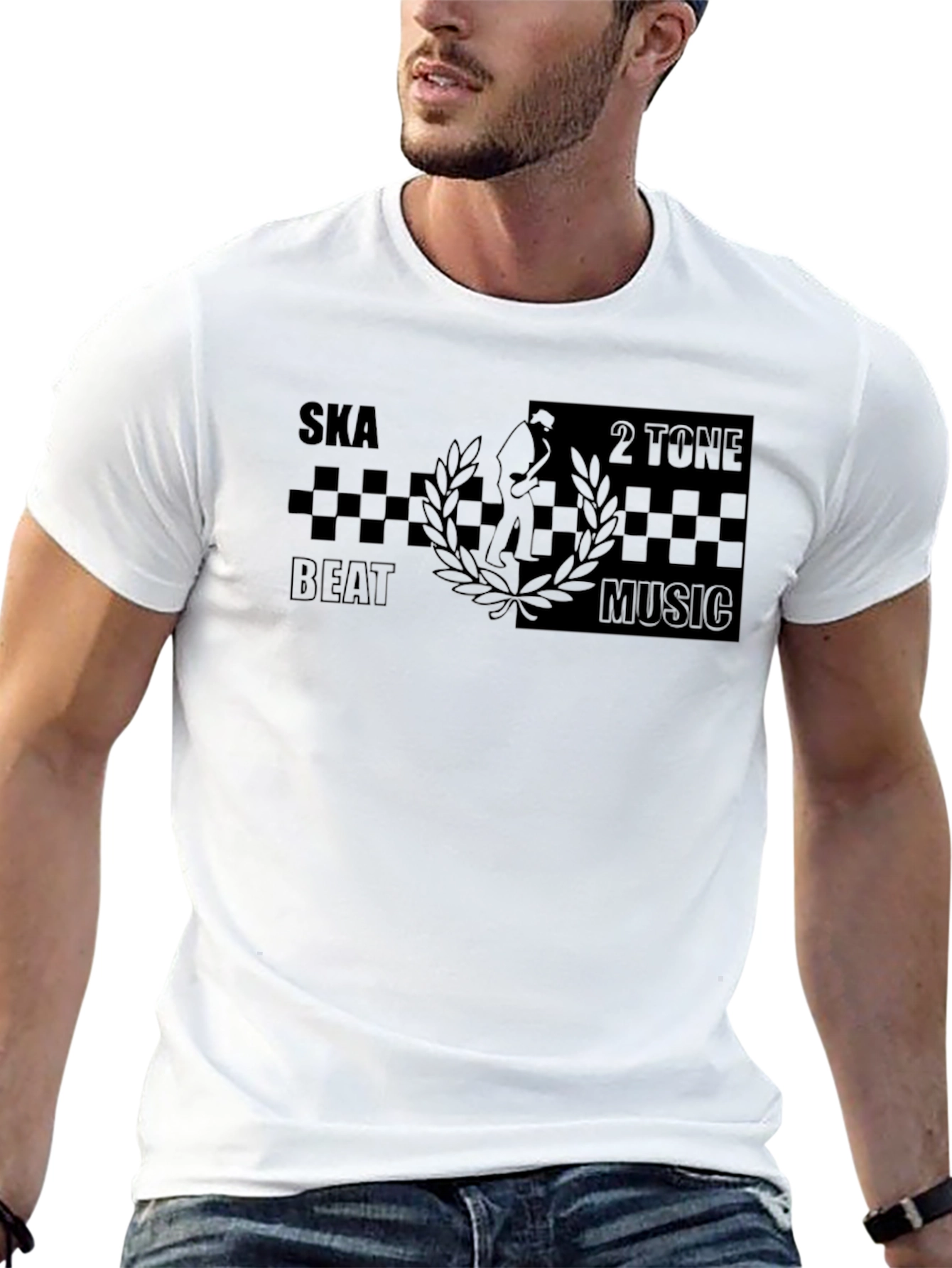 Ska Beat 2 Tone Music Graphic T-Shirt