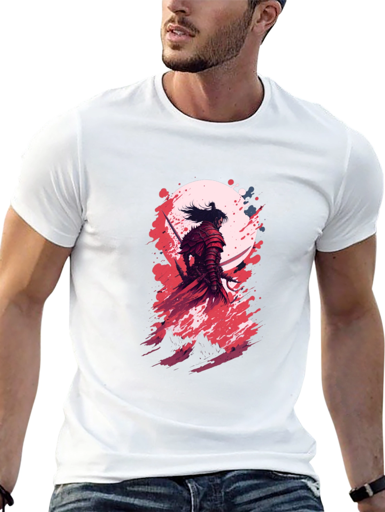 Samurai Graphic T-Shirt - Mens Stylish Tee