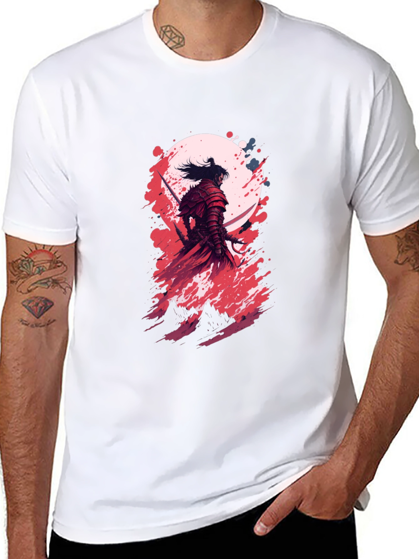 Samurai Graphic T-Shirt - Mens Stylish Tee