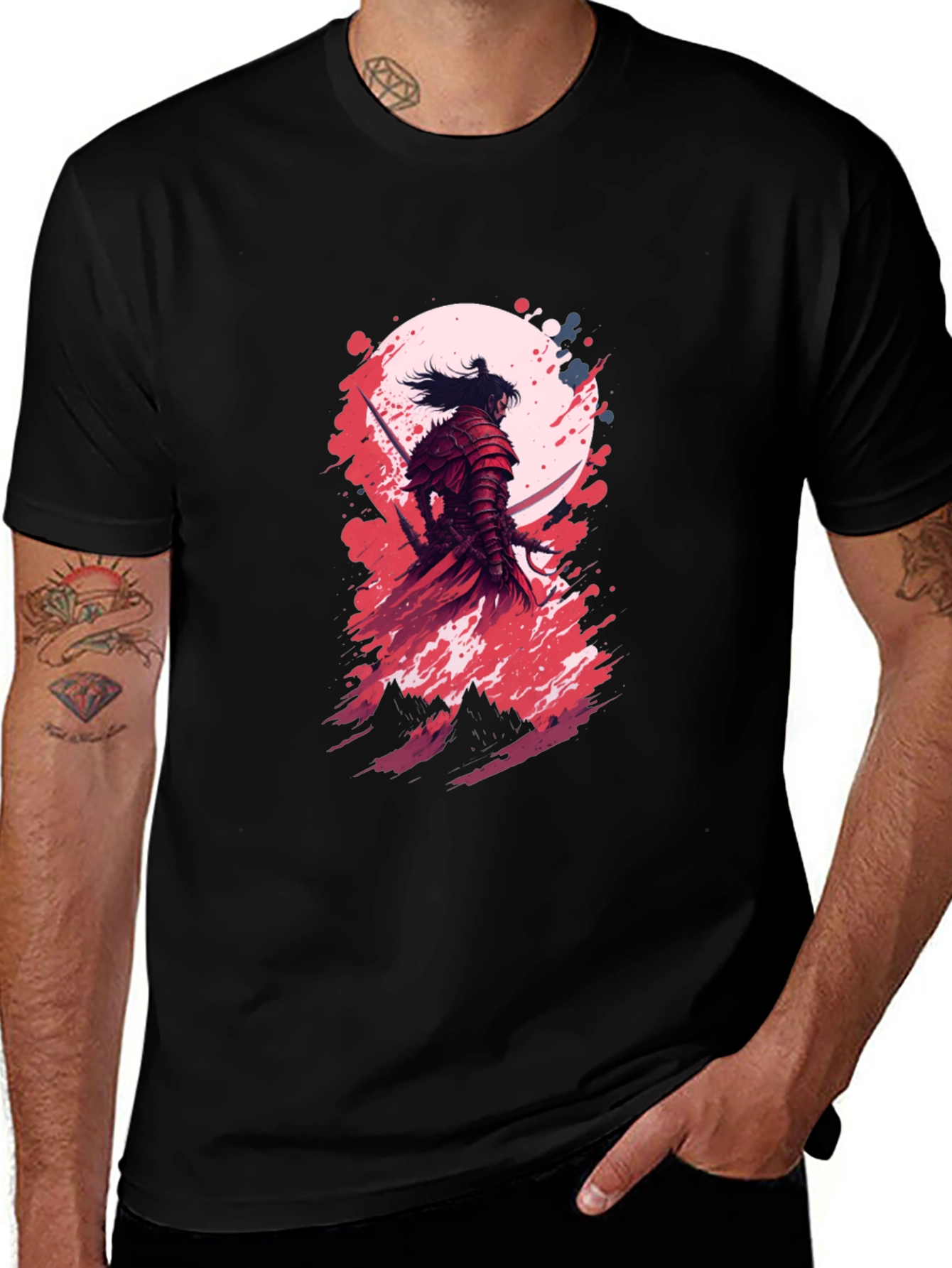Samurai Graphic T-Shirt - Mens Stylish Tee