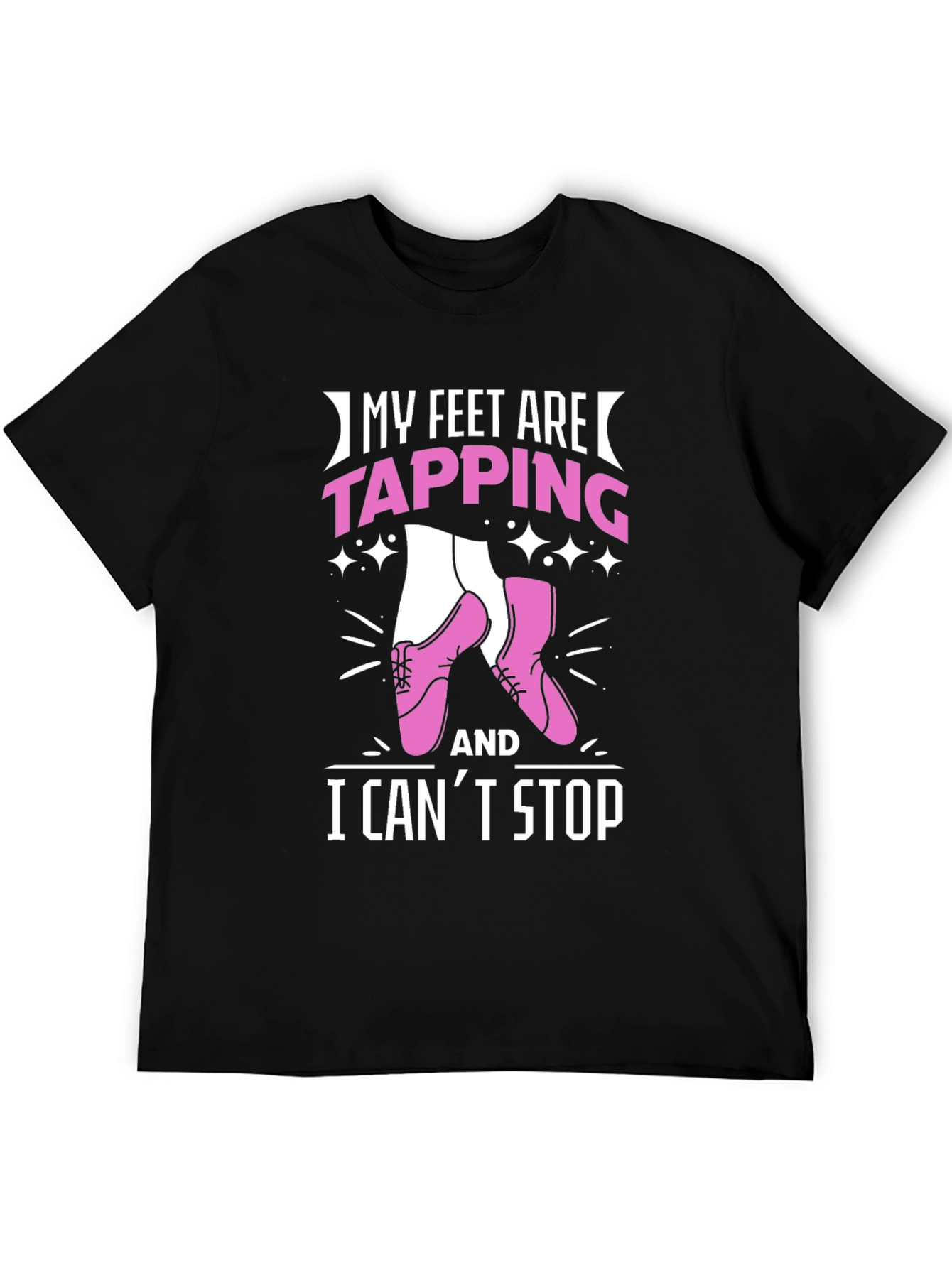 My Feet are Tapping Black T-Shirt