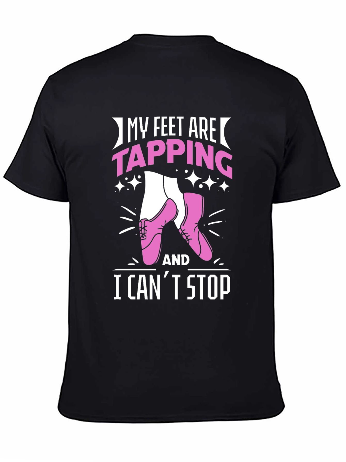 My Feet are Tapping Black T-Shirt