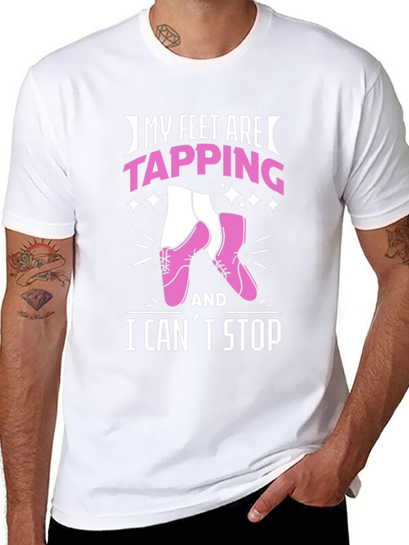 My Feet are Tapping Black T-Shirt
