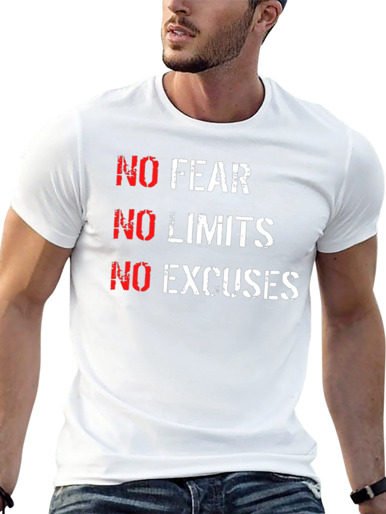 No Fear No Limits No Excuses - Graphic T-Shirt