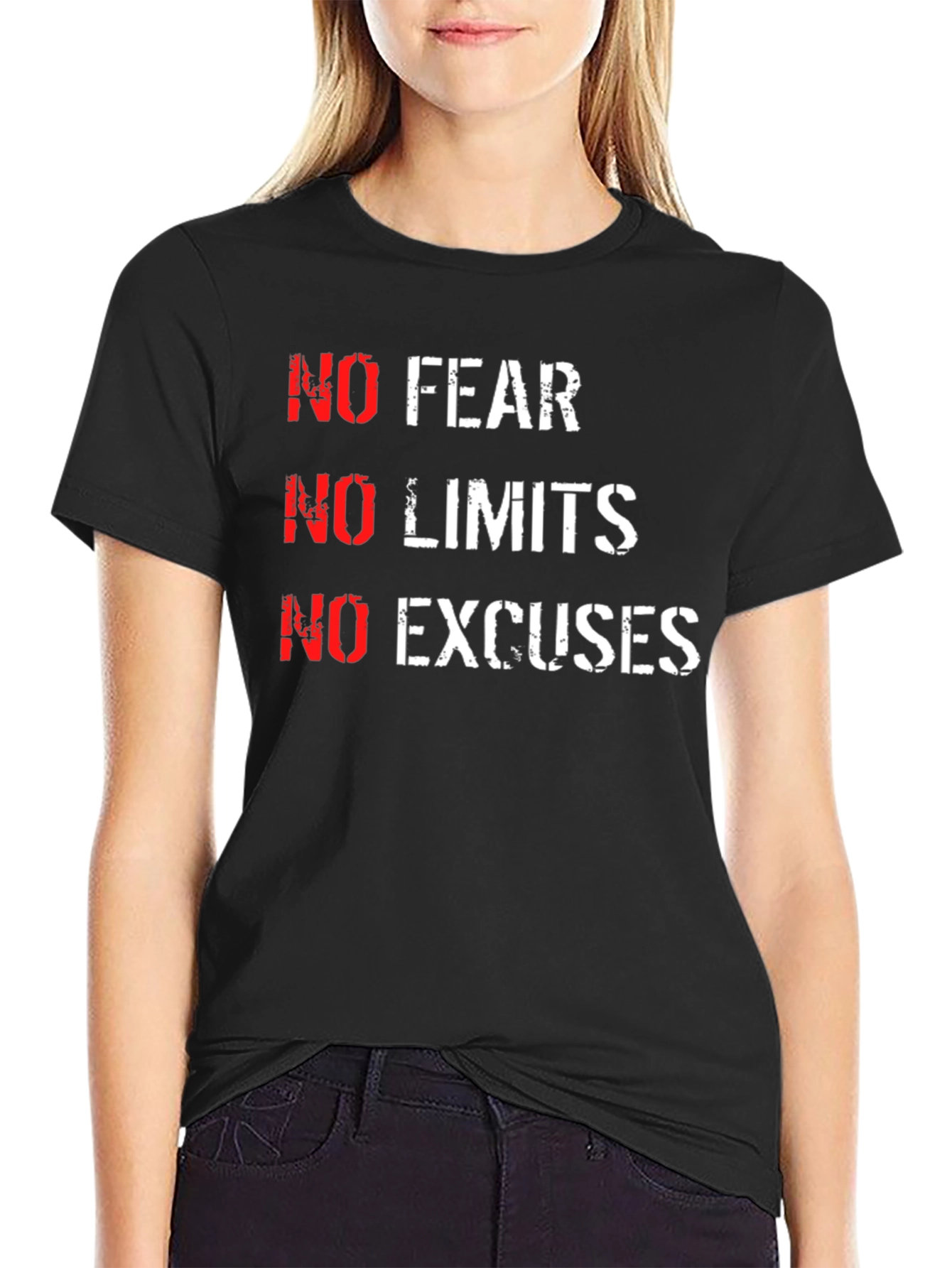 No Fear No Limits No Excuses - Graphic T-Shirt