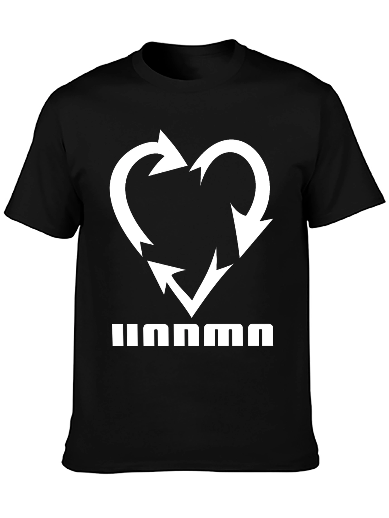 Heart Recycle Arrows Black Tee