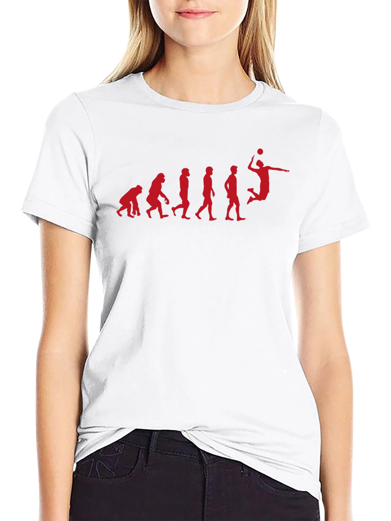 Volleyball Evolution Black T-Shirt