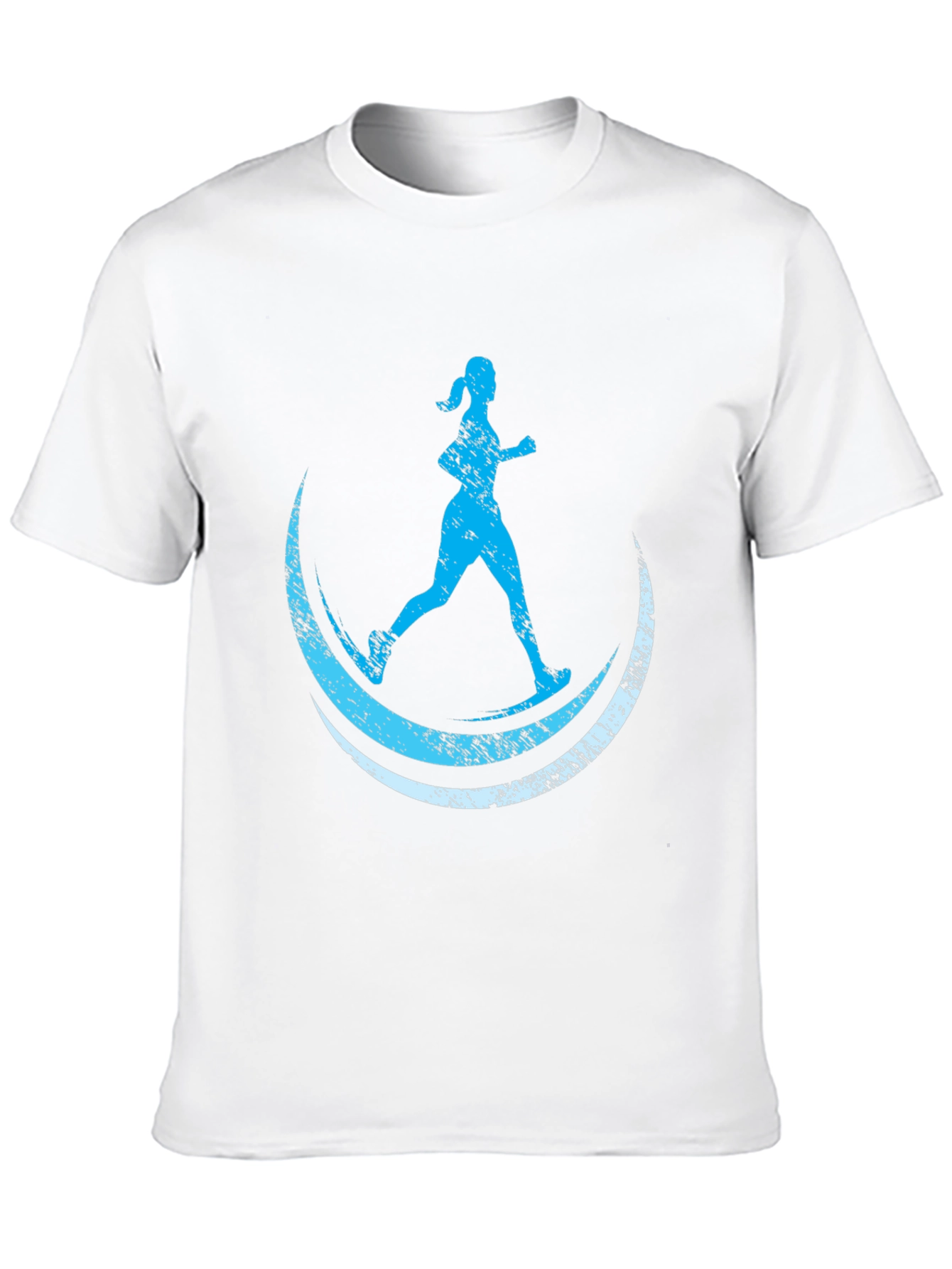 Runner Moon Graphic Tee - Black Casual T-Shirt