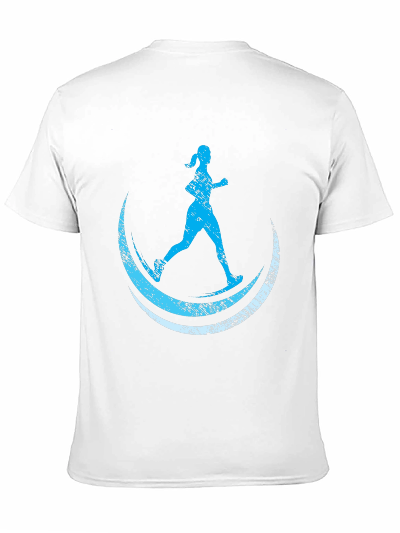 Runner Moon Graphic Tee - Black Casual T-Shirt