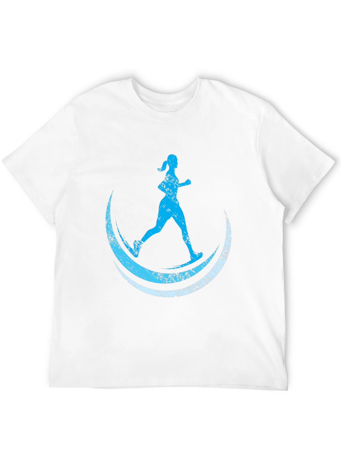 Runner Moon Graphic Tee - Black Casual T-Shirt