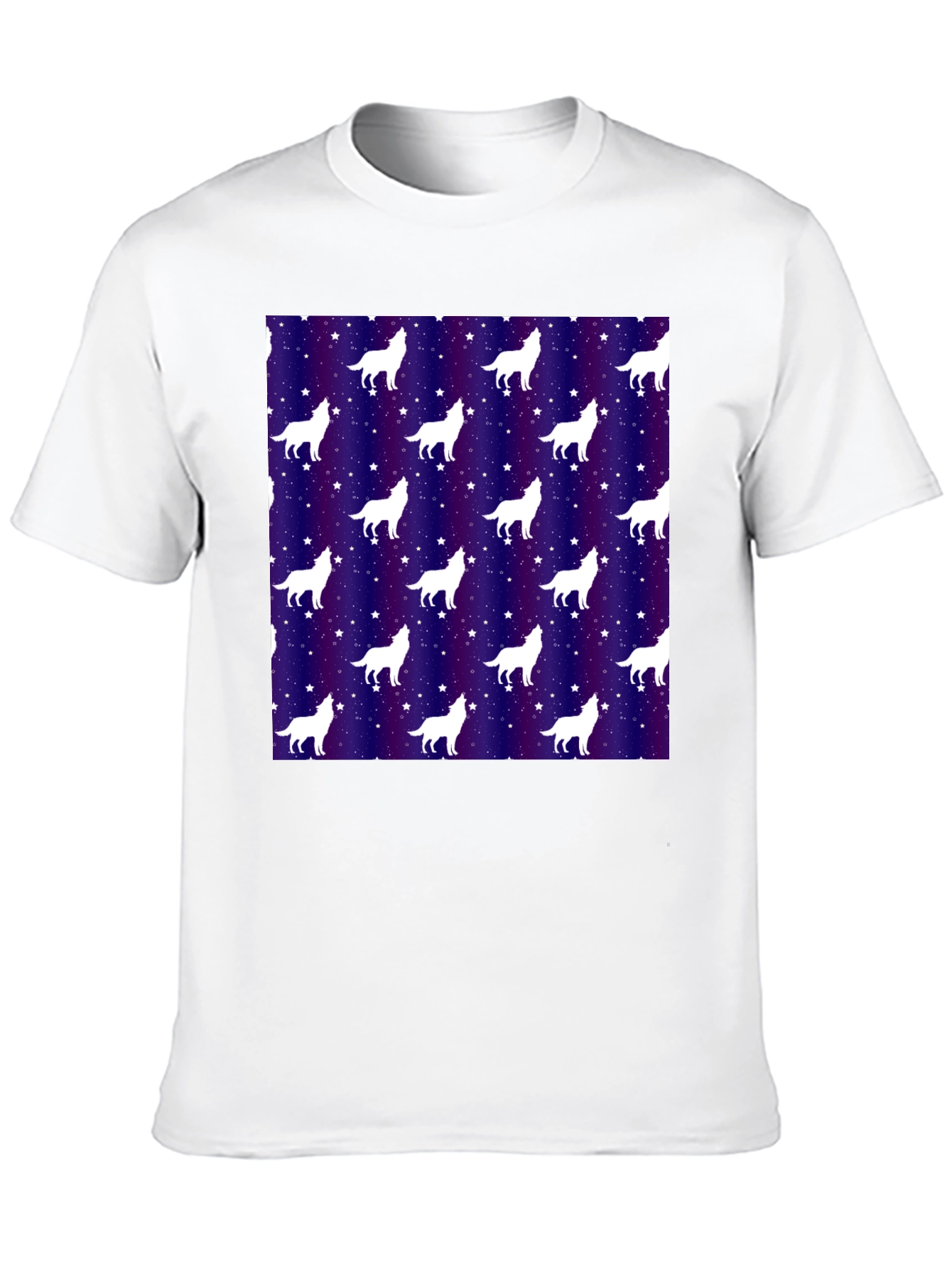 Wolf Starry Night Graphic Tee