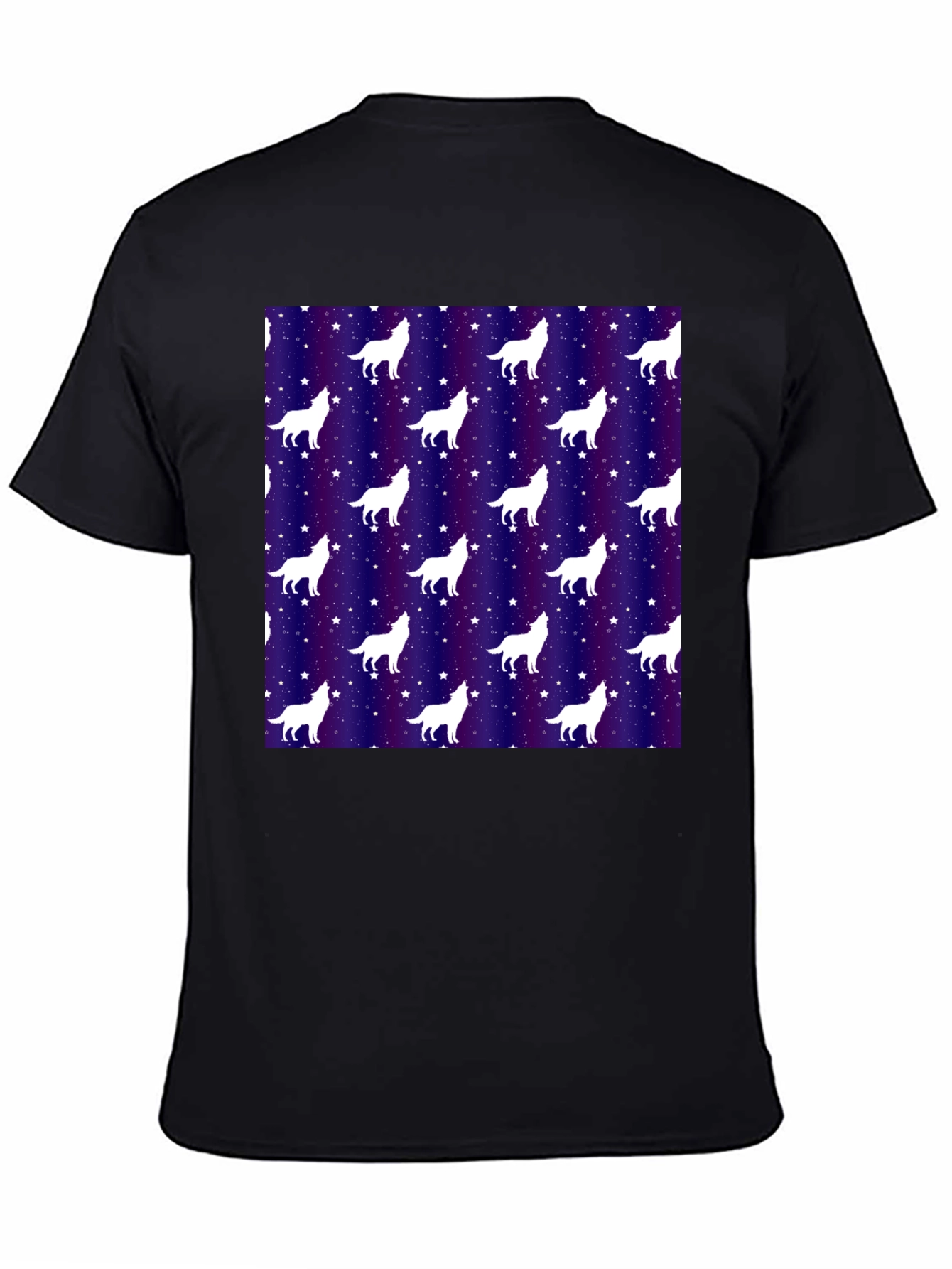 Wolf Starry Night Graphic Tee