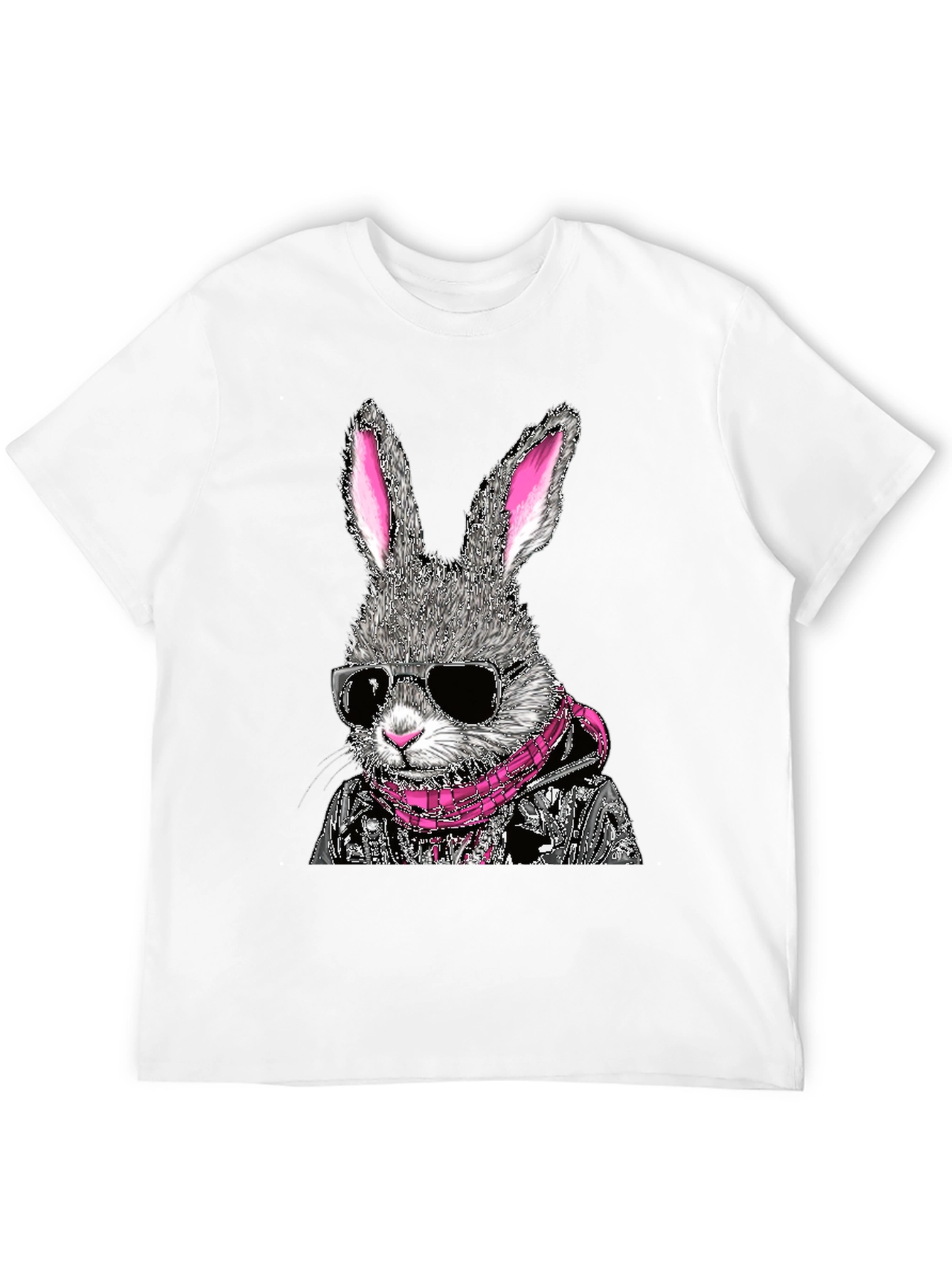 Cool Rabbit Graphic Tee - Black Cotton T-Shirt