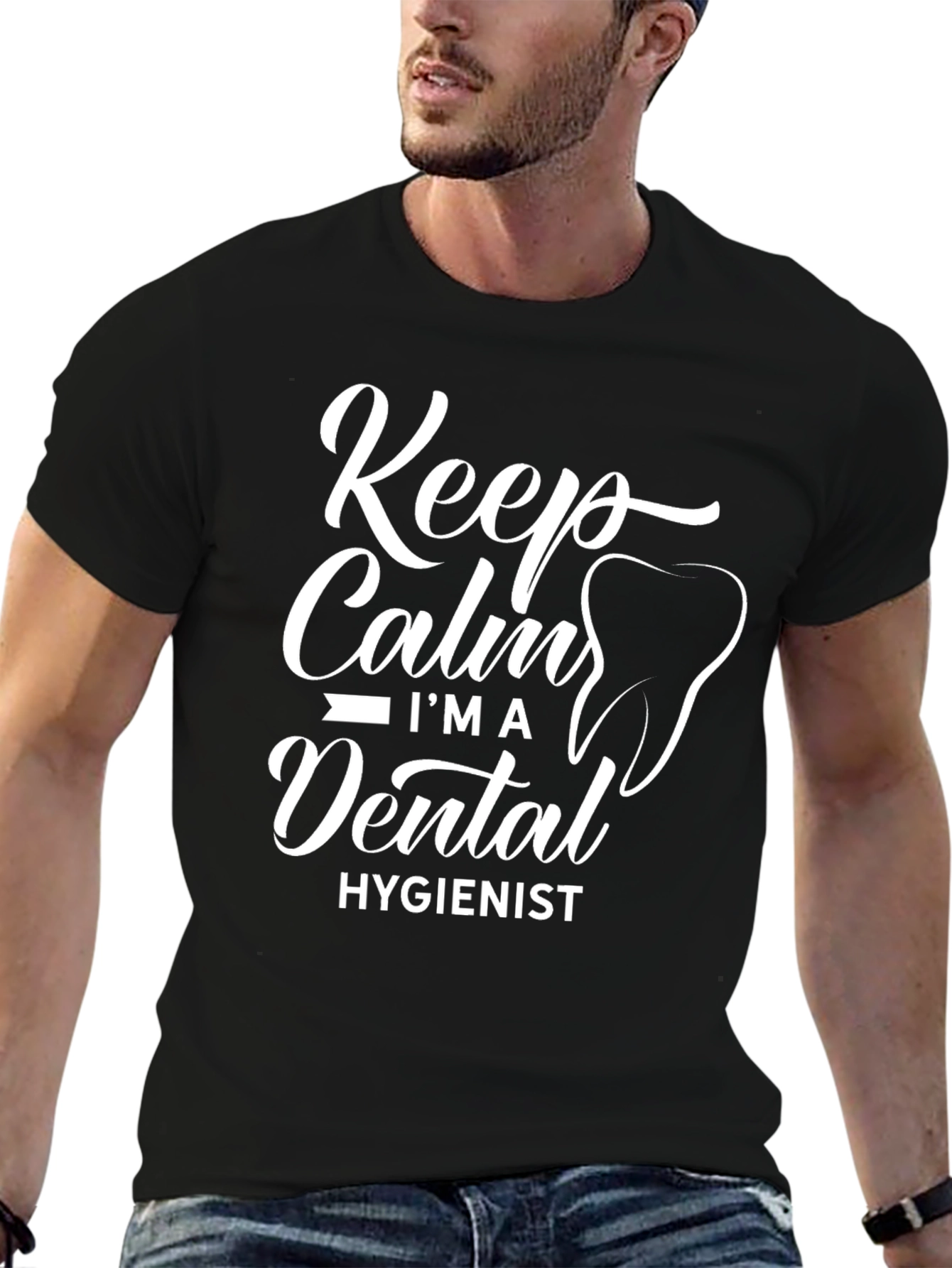 Keep Calm Dental Hygienist T-Shirt Black