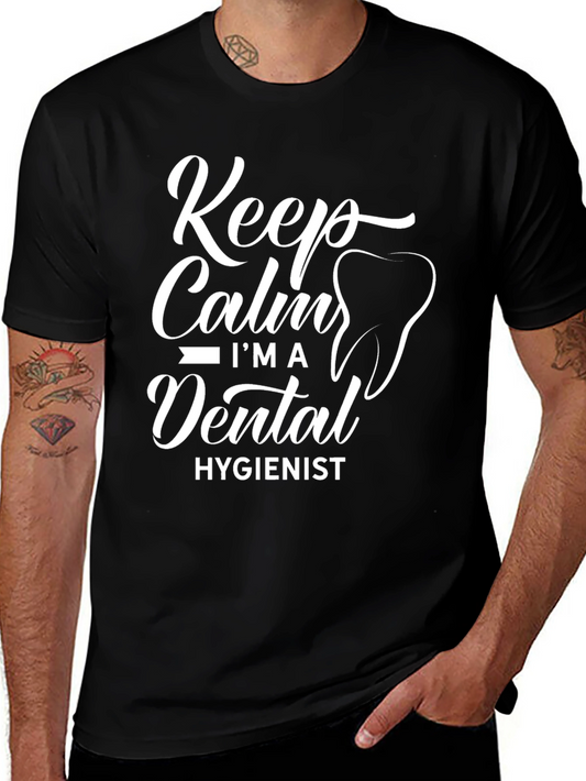 Keep Calm Dental Hygienist T-Shirt Black