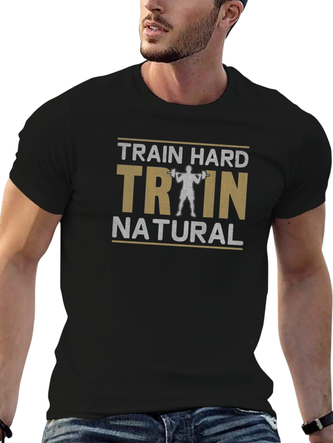 Train Hard Train Natural Graphic T-Shirt
