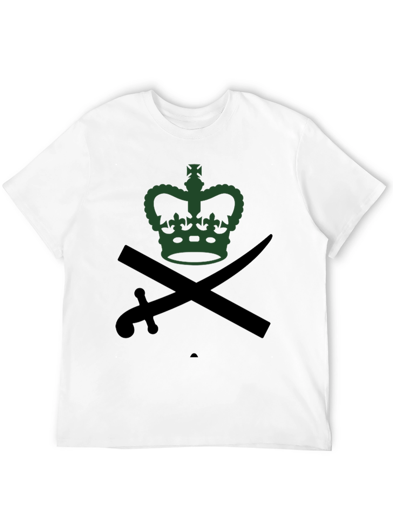 Crown & Crossed Swords Graphic Tee - Black