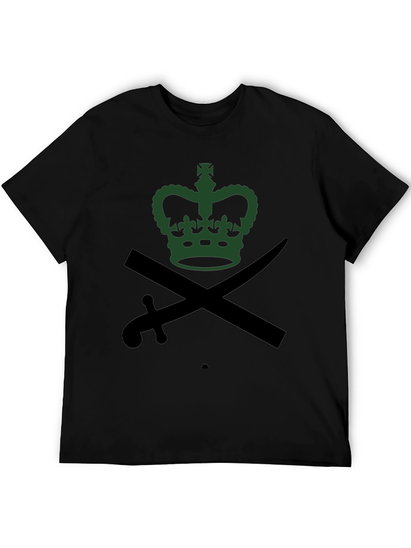 Crown & Crossed Swords Graphic Tee - Black