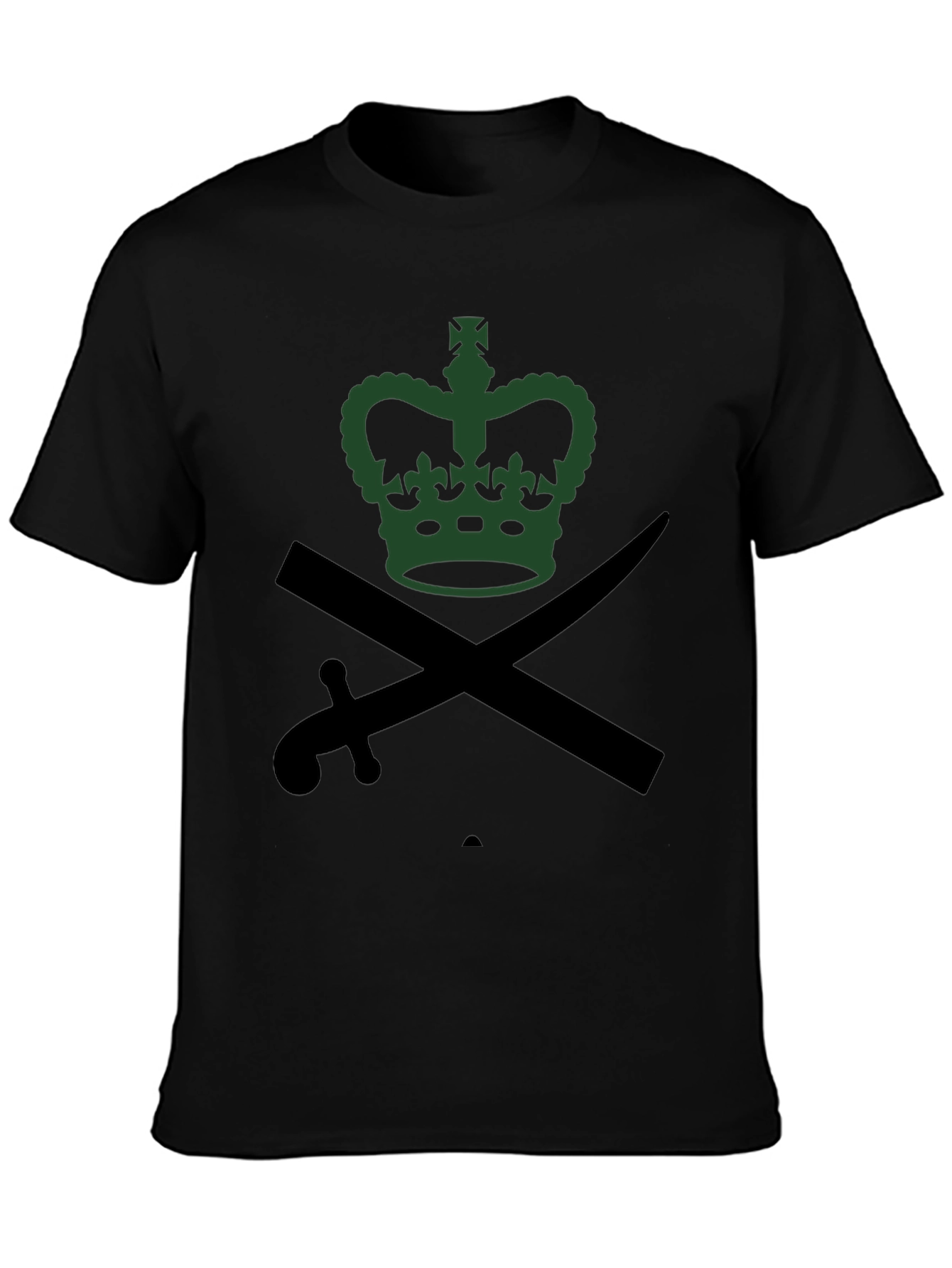 Crown & Crossed Swords Graphic Tee - Black