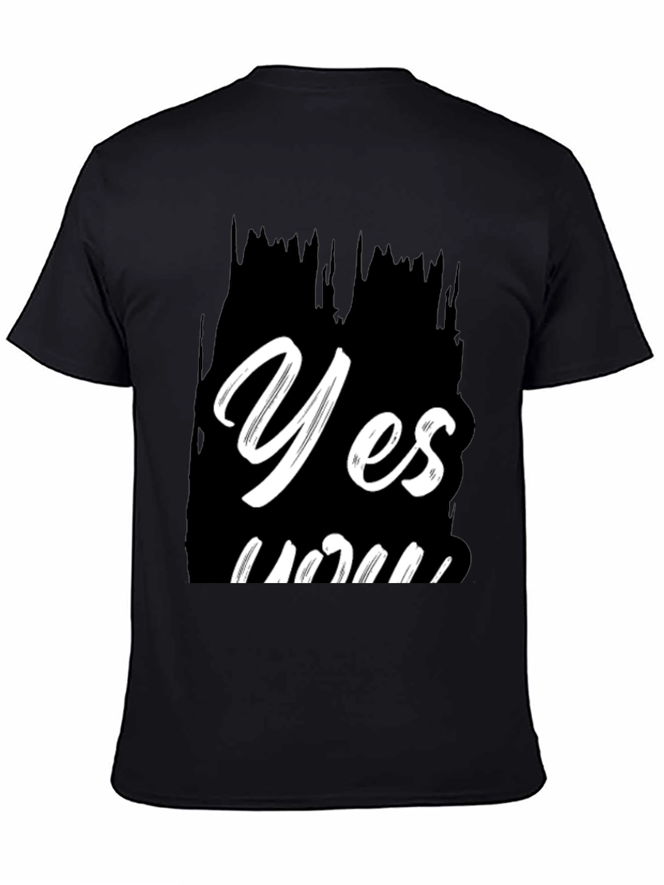 Yes You Black Graphic Tee