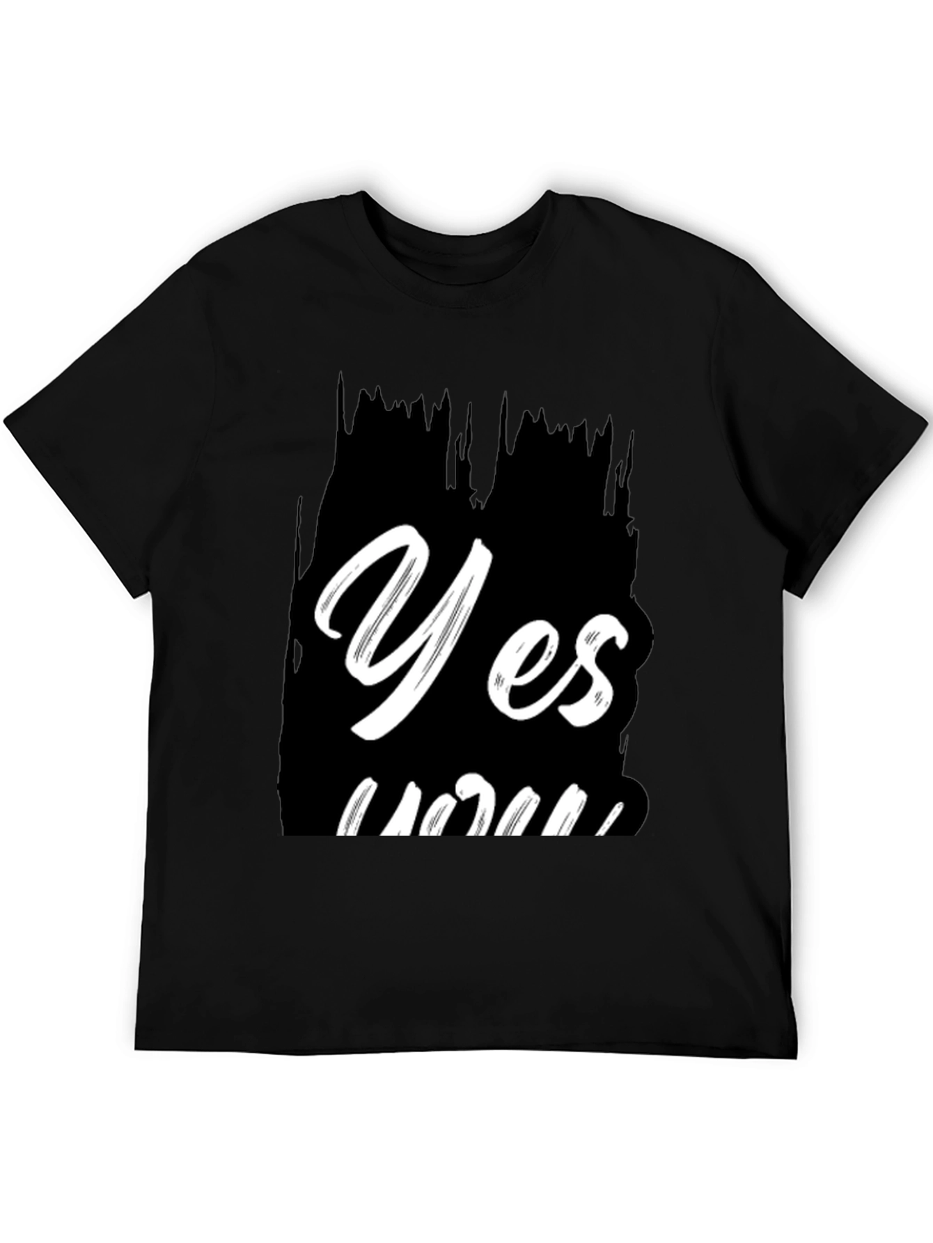 Yes You Black Graphic Tee