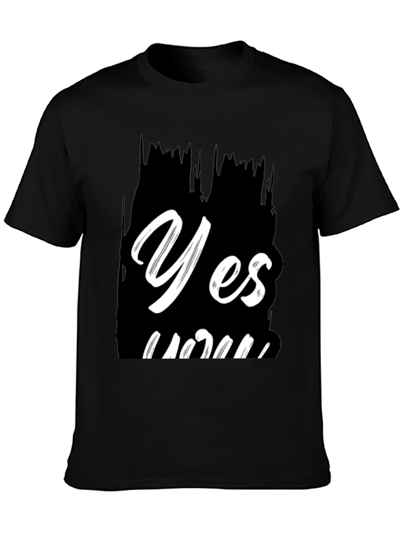 Yes You Black Graphic Tee