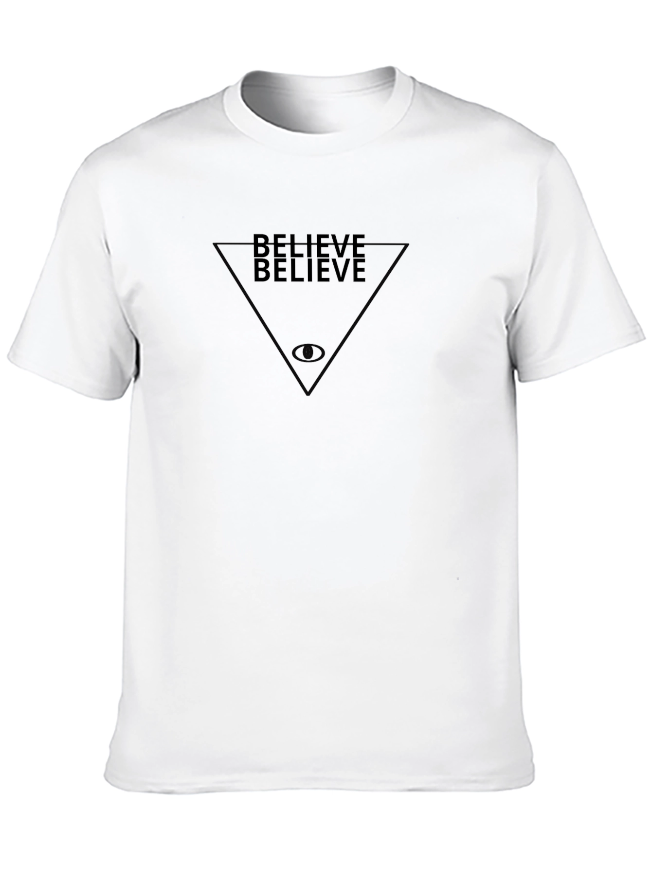 Believe Graphic Tee - Black Cotton T-Shirt