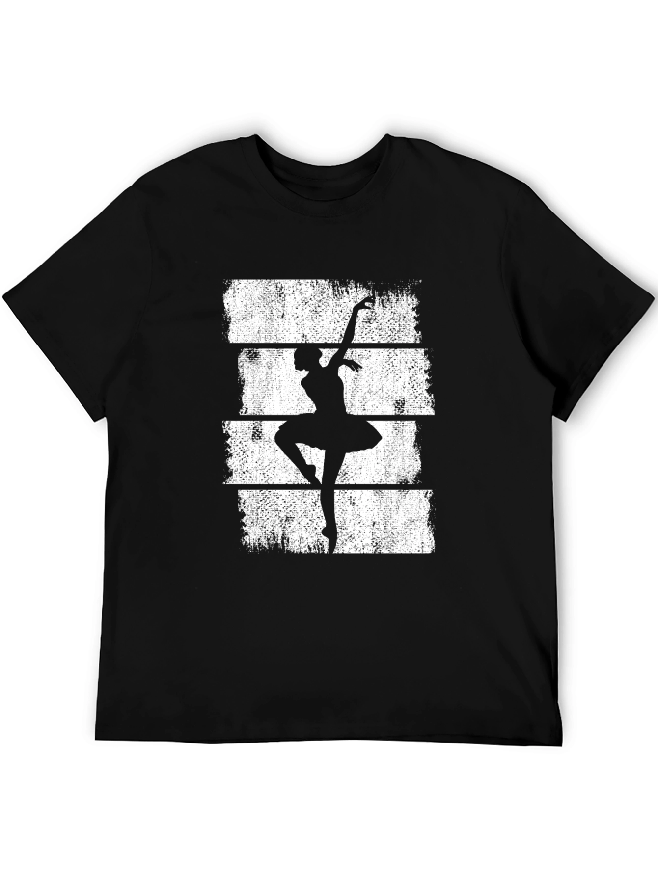 Ballet Dancer Graphic Tee - Black Cotton T-Shirt
